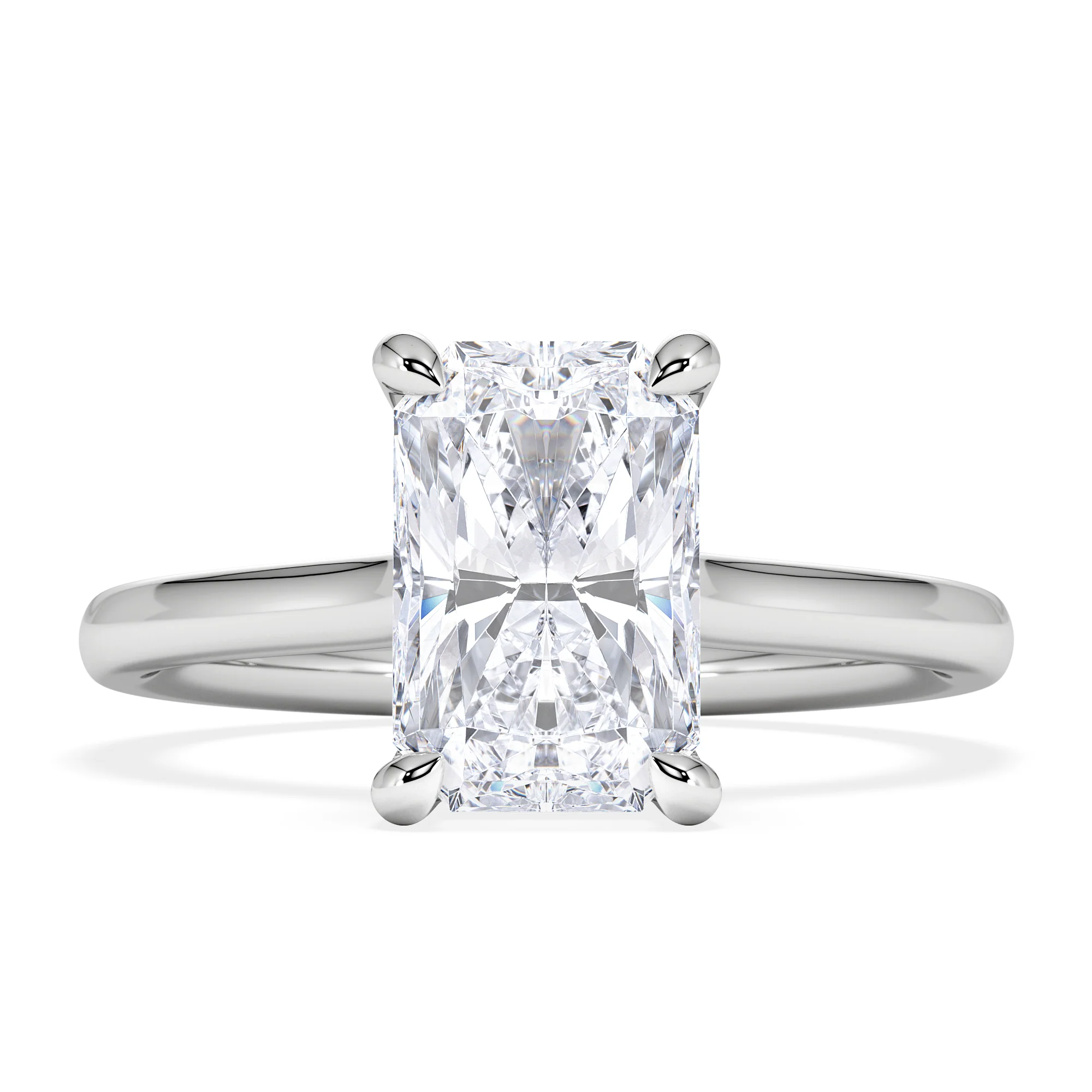 Amora Radiant 2.00ct Hidden Halo Lab Diamond Engagement Ring F/VS1 Set in 18K White Gold - Image 7