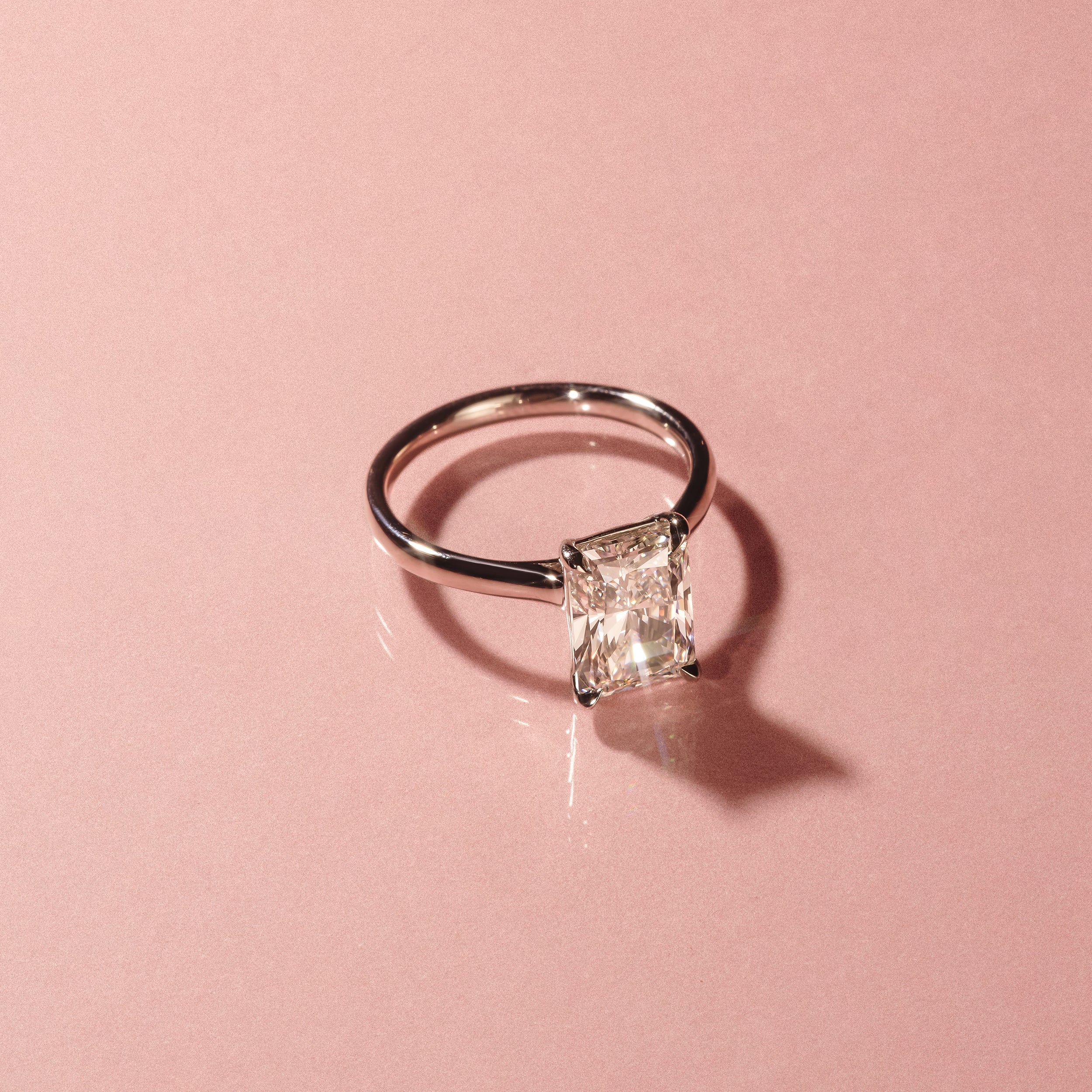 Amora Radiant 2.00ct Hidden Halo Lab Diamond Engagement Ring F/VS1 Set in 18K White Gold - Image 8