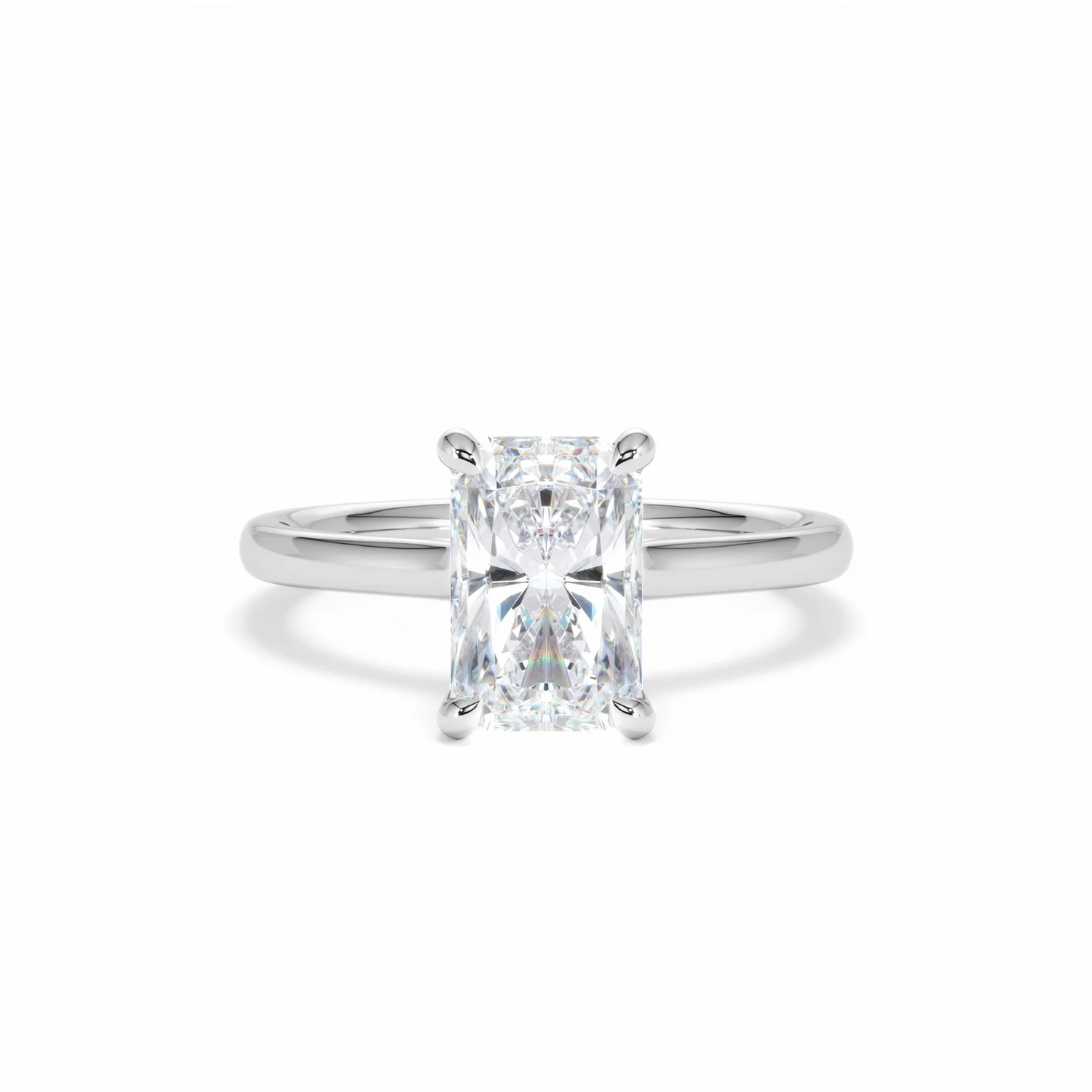 Amora Radiant 2.00ct Hidden Halo Lab Diamond Engagement Ring F/VS1 Set in Platinum - Image 10