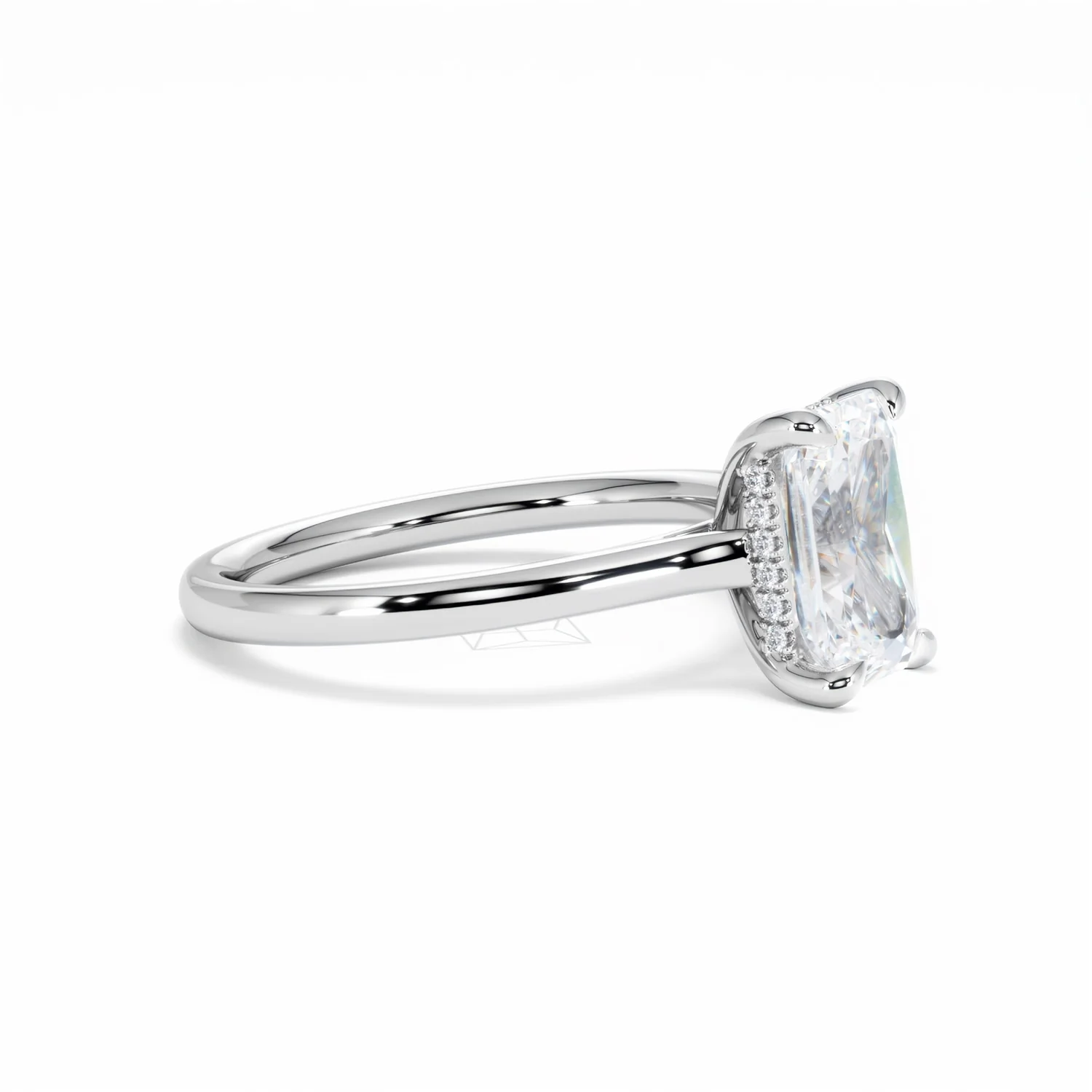 Amora Radiant 2.00ct Hidden Halo Lab Diamond Engagement Ring F/VS1 Set in Platinum - Image 23