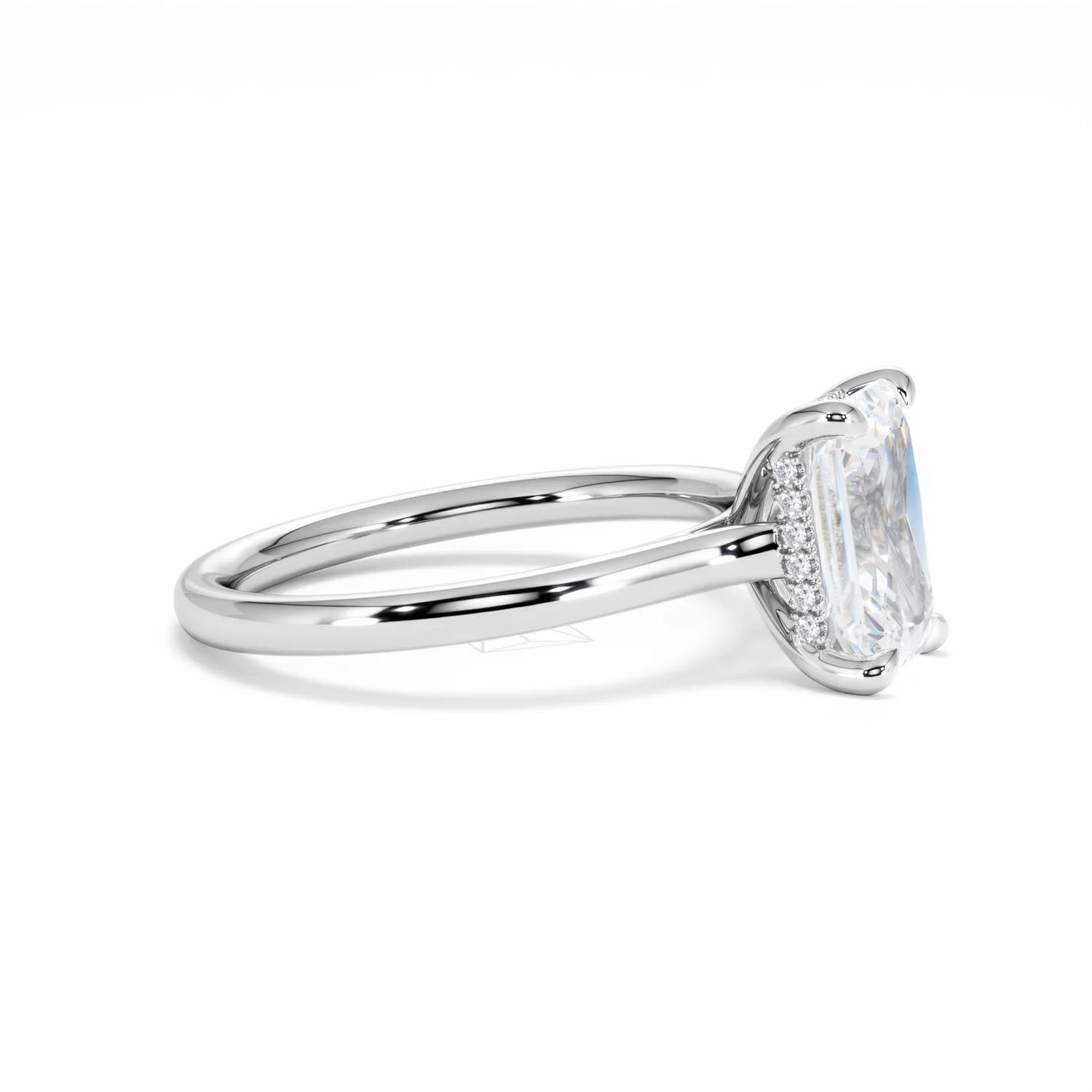 Amora Radiant 2.00ct Hidden Halo Lab Diamond Engagement Ring F/VS1 Set in Platinum - Image 25