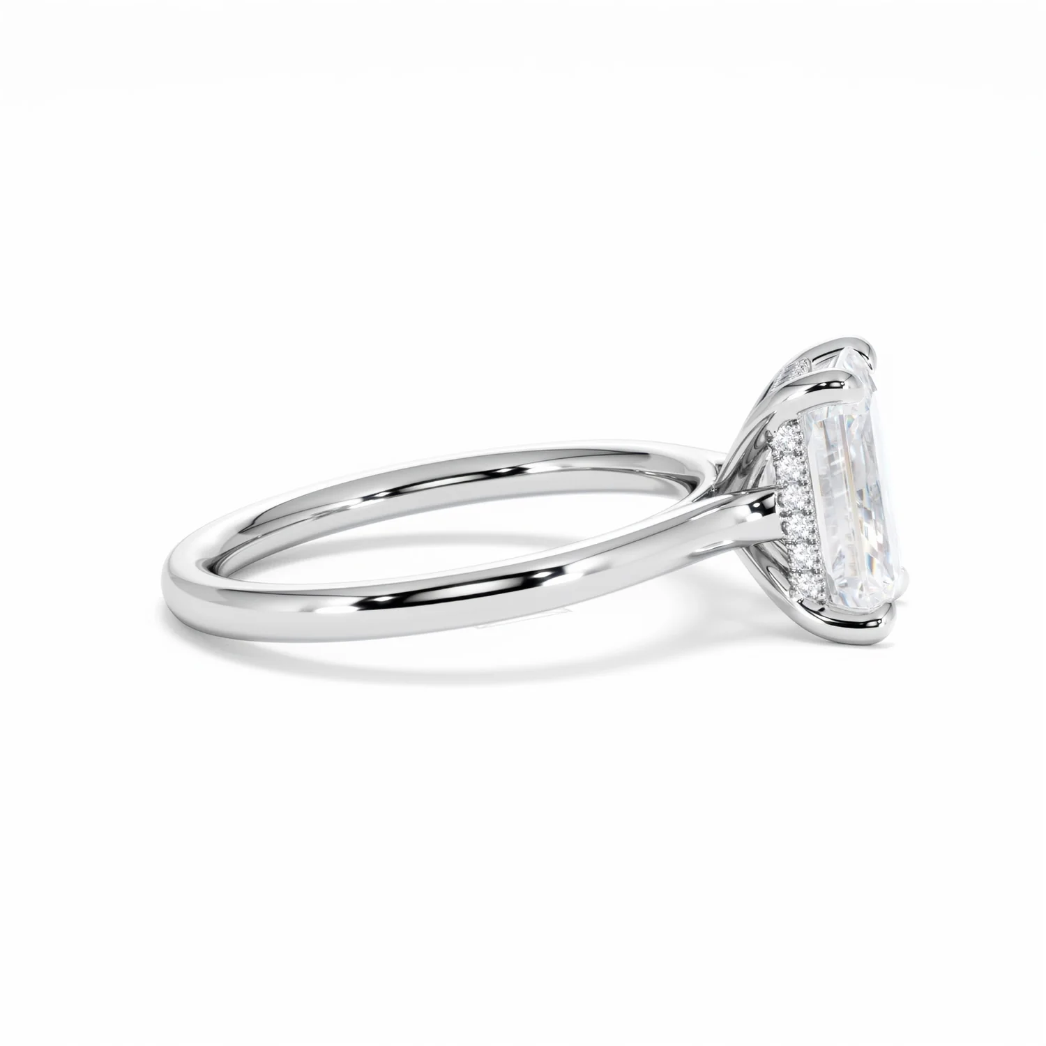 Amora Radiant 2.00ct Hidden Halo Lab Diamond Engagement Ring F/VS1 Set in Platinum - Image 28