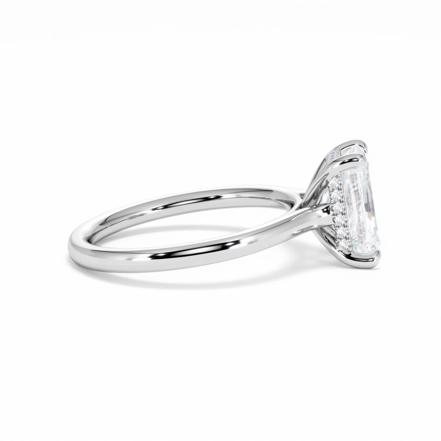 Amora Radiant 2.00ct Hidden Halo Lab Diamond Engagement Ring F/VS1 Set in Platinum - Image 29