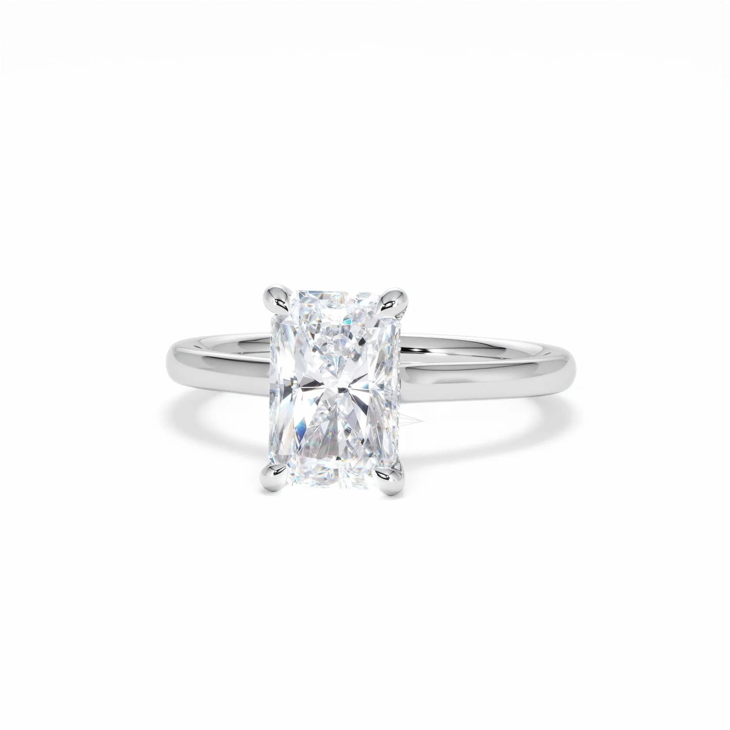 Amora Radiant 2.00ct Hidden Halo Lab Diamond Engagement Ring F/VS1 Set in Platinum - Image 88