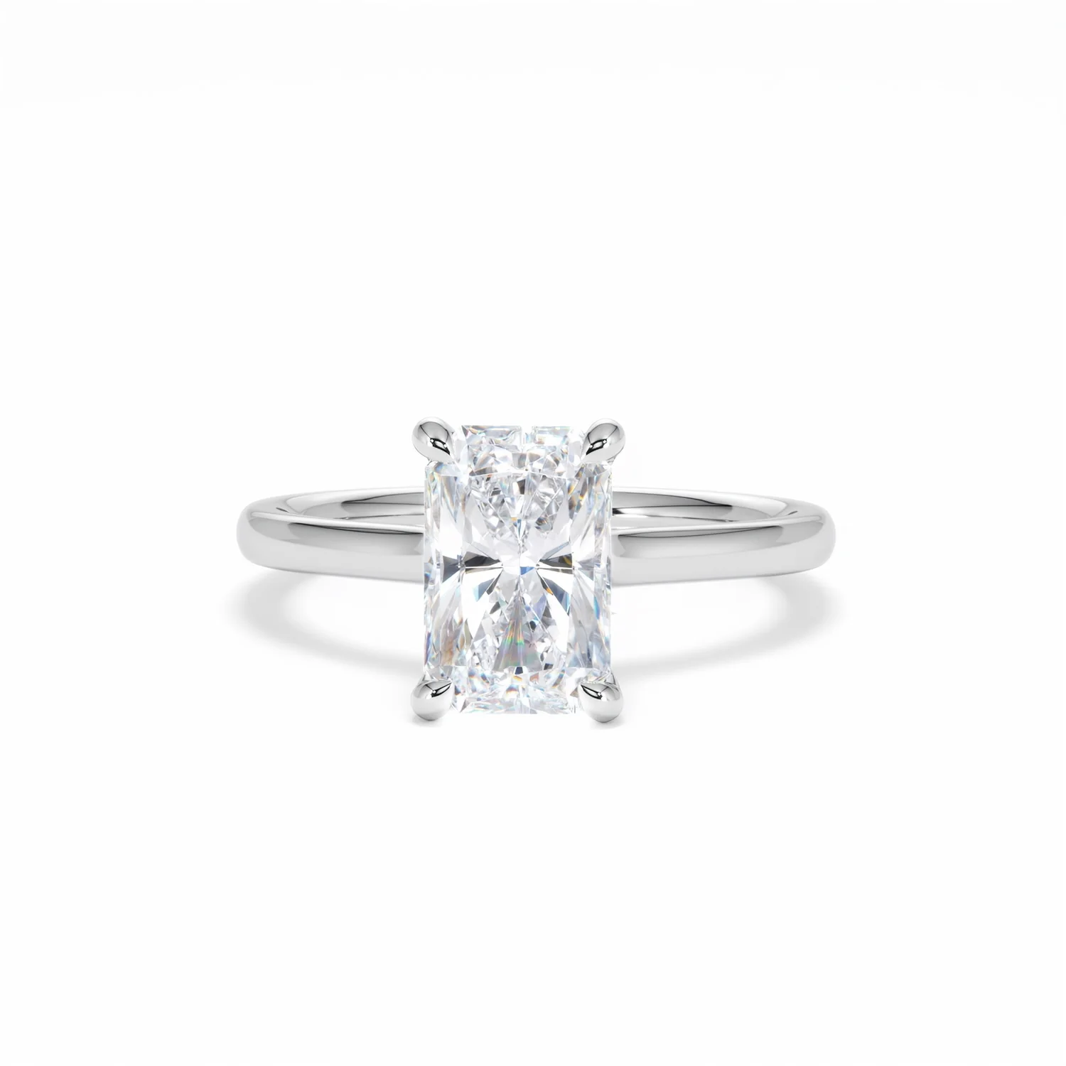 Amora Radiant 2.00ct Hidden Halo Lab Diamond Engagement Ring F/VS1 Set in Platinum - Image 89