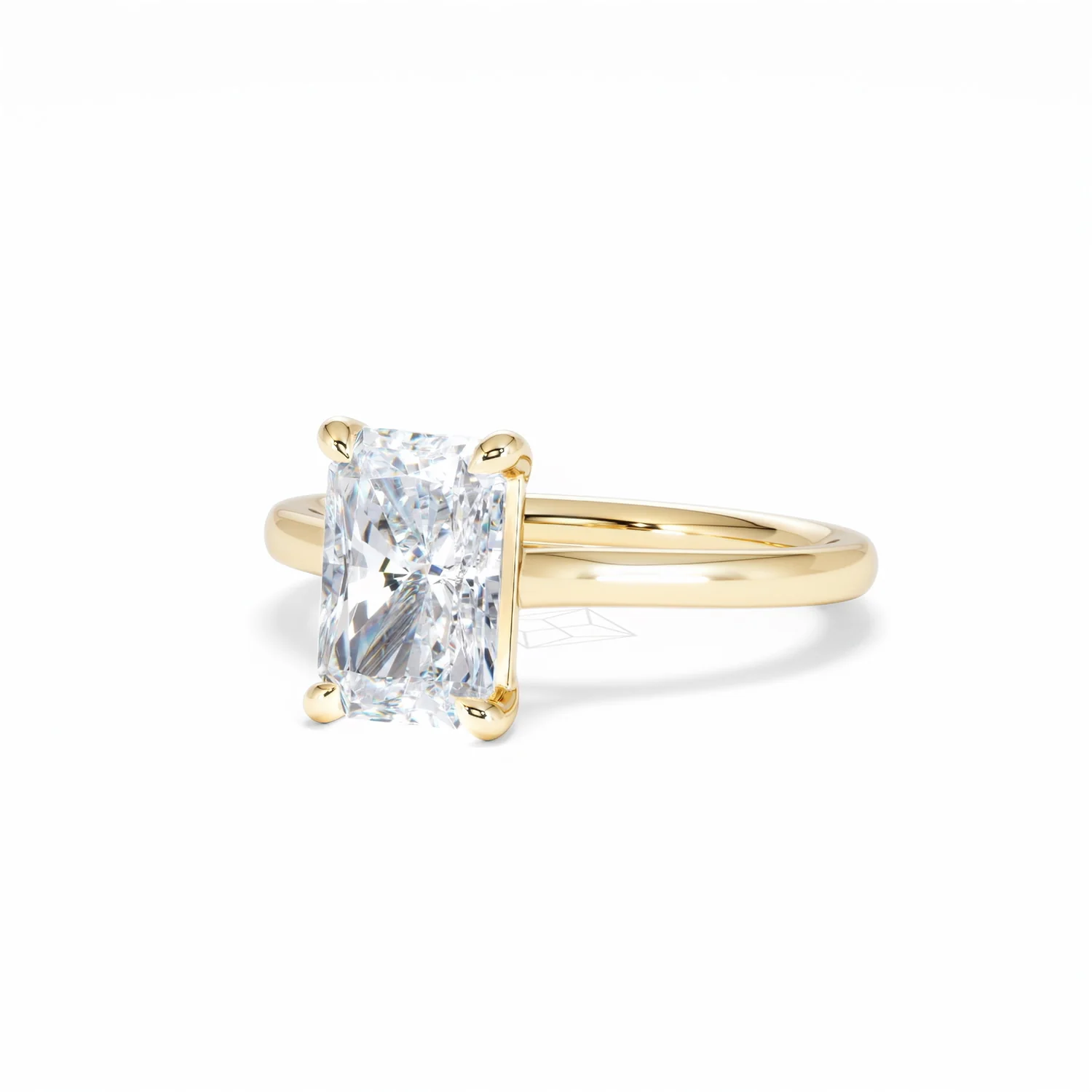 Amora Radiant 2.00ct Lab Diamond Engagement Ring F/VS1 Set in 18K Gold - Image 85