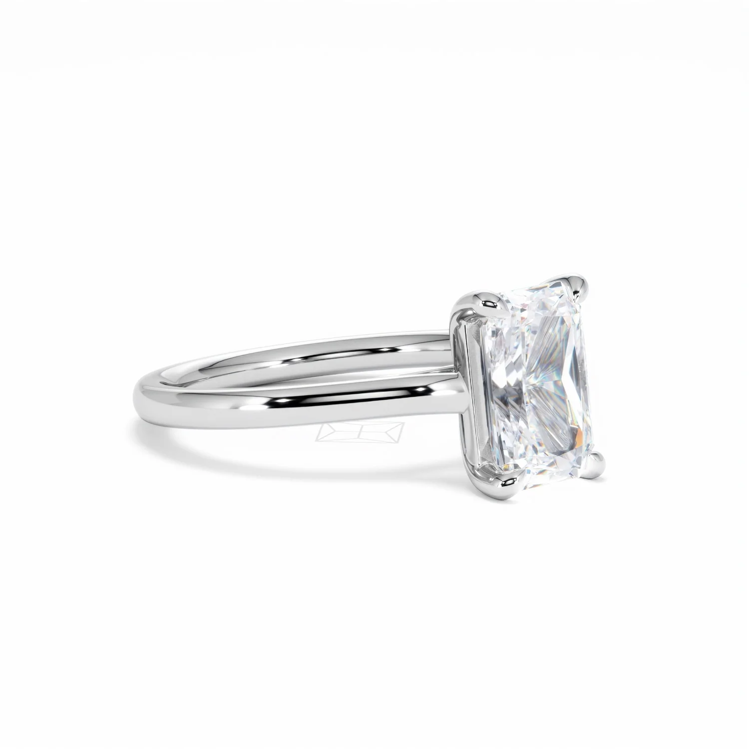 Amora Radiant 2.00ct Lab Diamond Engagement Ring F/VS1 Set in 18K White Gold - Image 19
