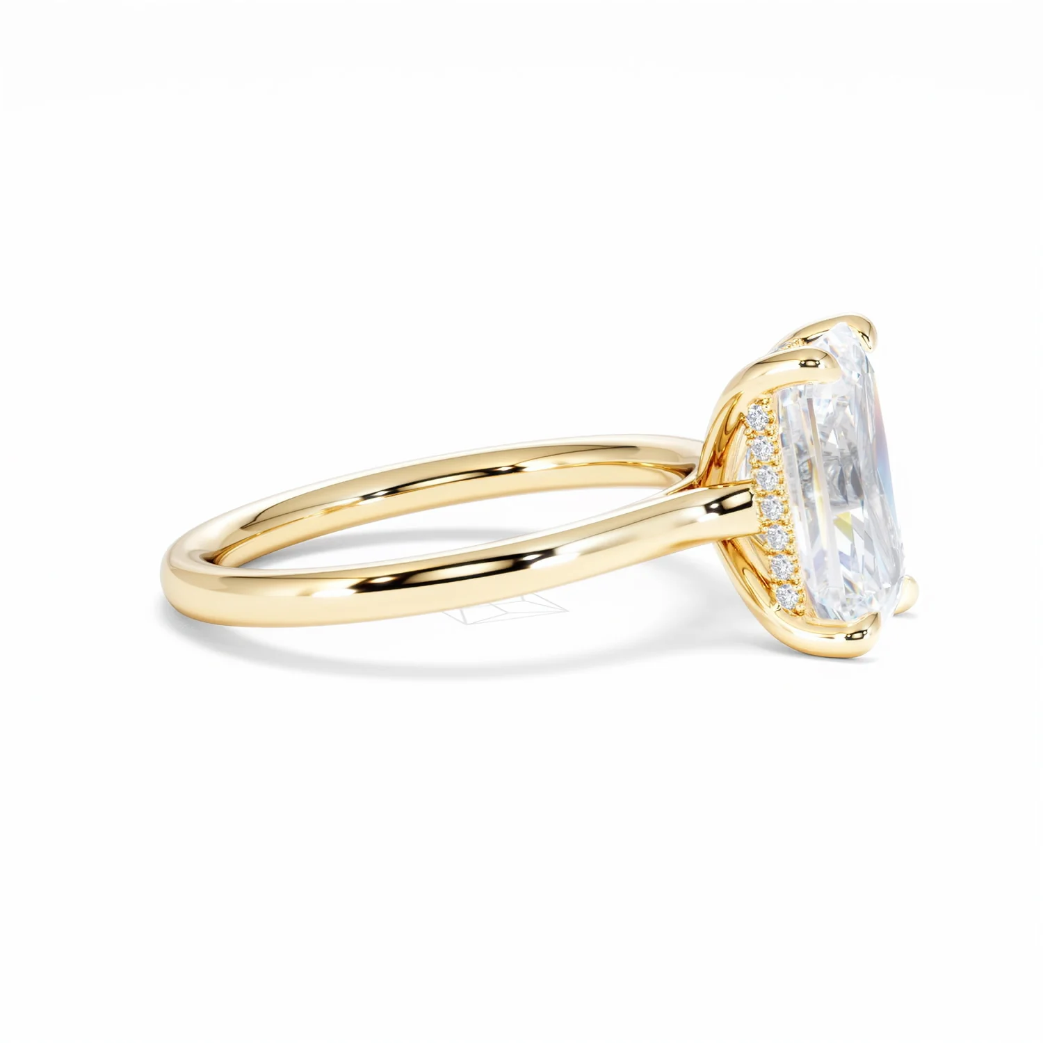 Amora Radiant 3.00ct Hidden Halo Lab Diamond Engagement Ring G/VS1 Set in 18K Gold - Image 26