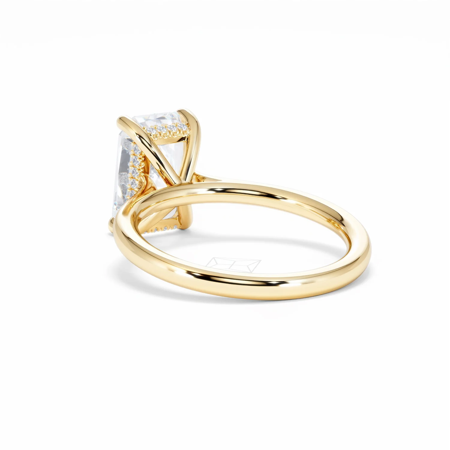 Amora Radiant 3.00ct Hidden Halo Lab Diamond Engagement Ring G/VS1 Set in 18K Gold - Image 57