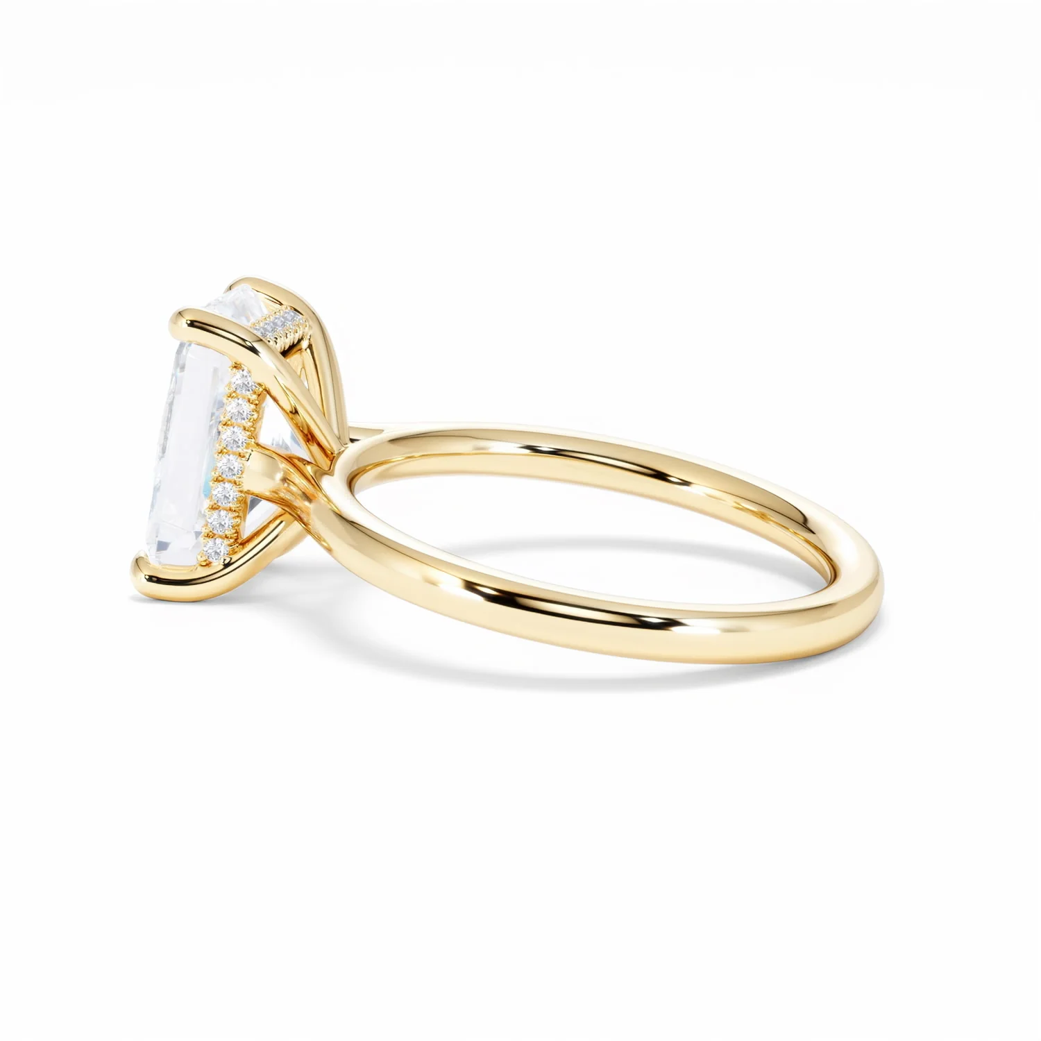 Amora Radiant 3.00ct Hidden Halo Lab Diamond Engagement Ring G/VS1 Set in 18K Gold - Image 66