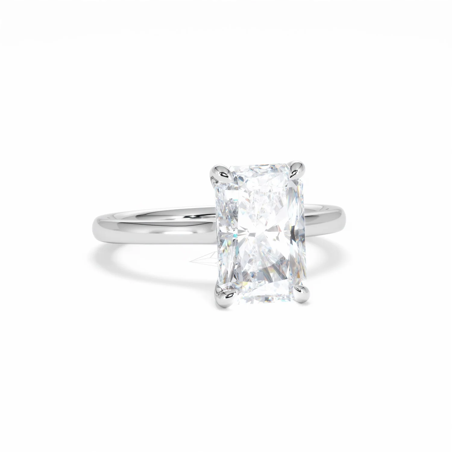 Amora Radiant 3.00ct Hidden Halo Lab Diamond Engagement Ring G/VS1 Set in 18K White Gold - Image 11