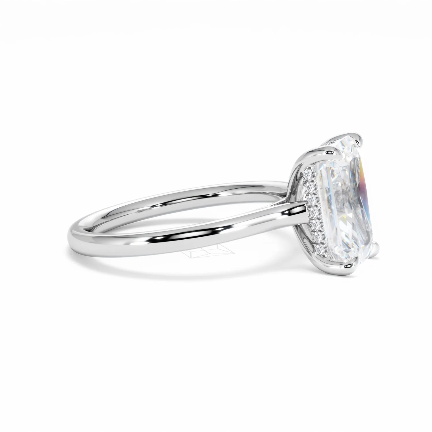 Amora Radiant 3.00ct Hidden Halo Lab Diamond Engagement Ring G/VS1 Set in 18K White Gold - Image 23