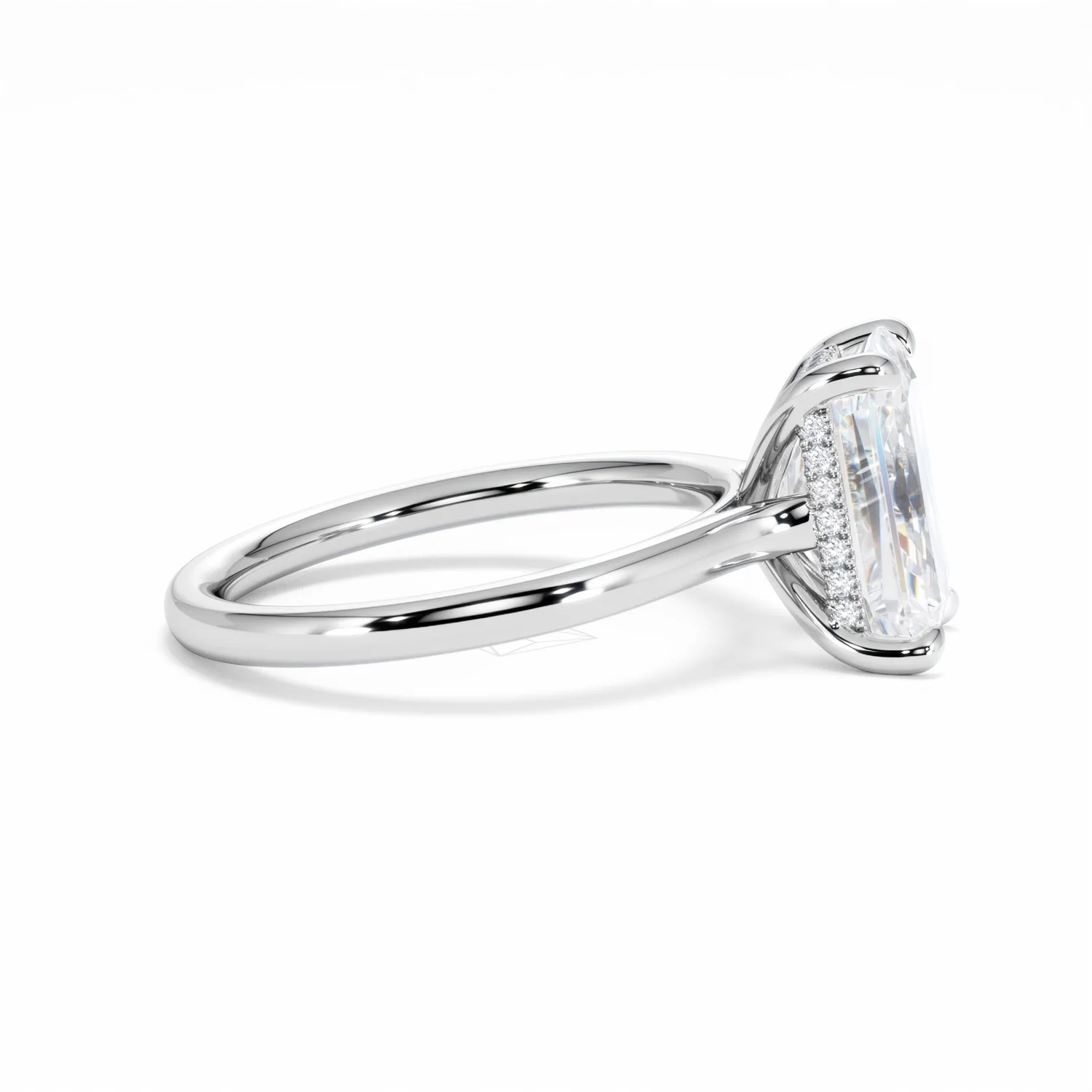 Amora Radiant 3.00ct Hidden Halo Lab Diamond Engagement Ring G/VS1 Set in 18K White Gold - Image 26