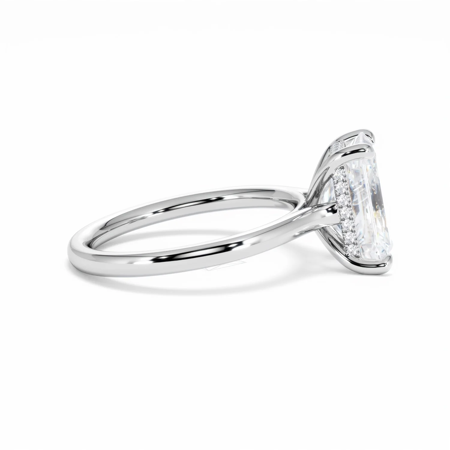 Amora Radiant 3.00ct Hidden Halo Lab Diamond Engagement Ring G/VS1 Set in 18K White Gold - Image 27
