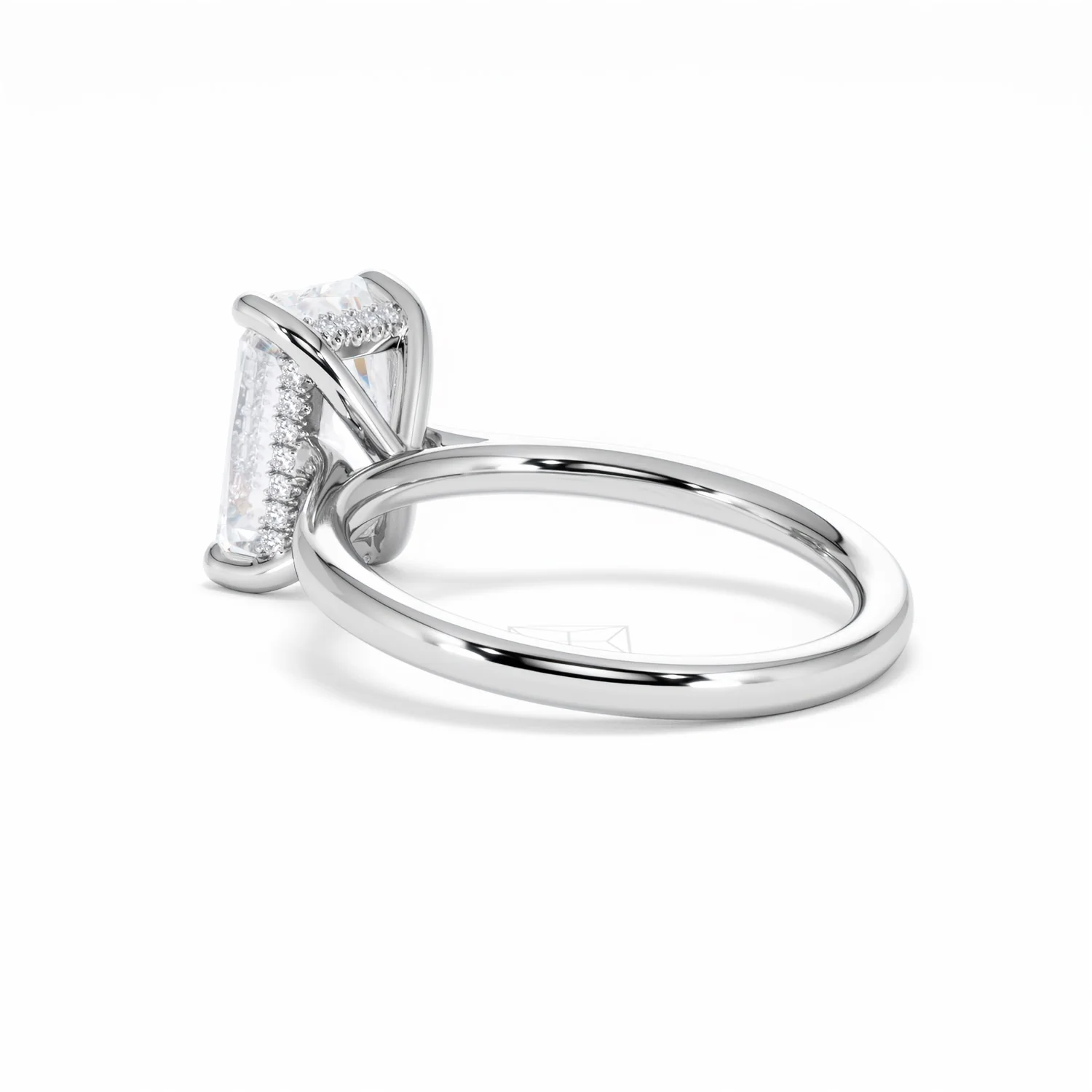 Amora Radiant 3.00ct Hidden Halo Lab Diamond Engagement Ring G/VS1 Set in 18K White Gold - Image 58
