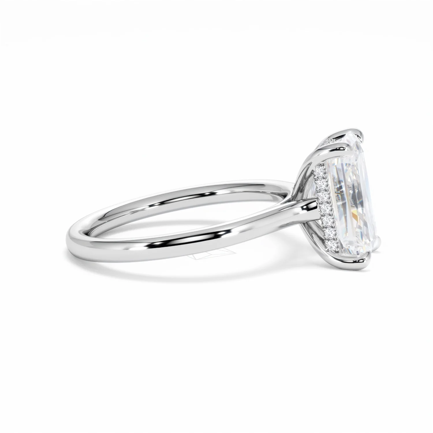 Amora Radiant 3.00ct Hidden Halo Lab Diamond Engagement Ring G/VS1 Set in Platinum - Image 25