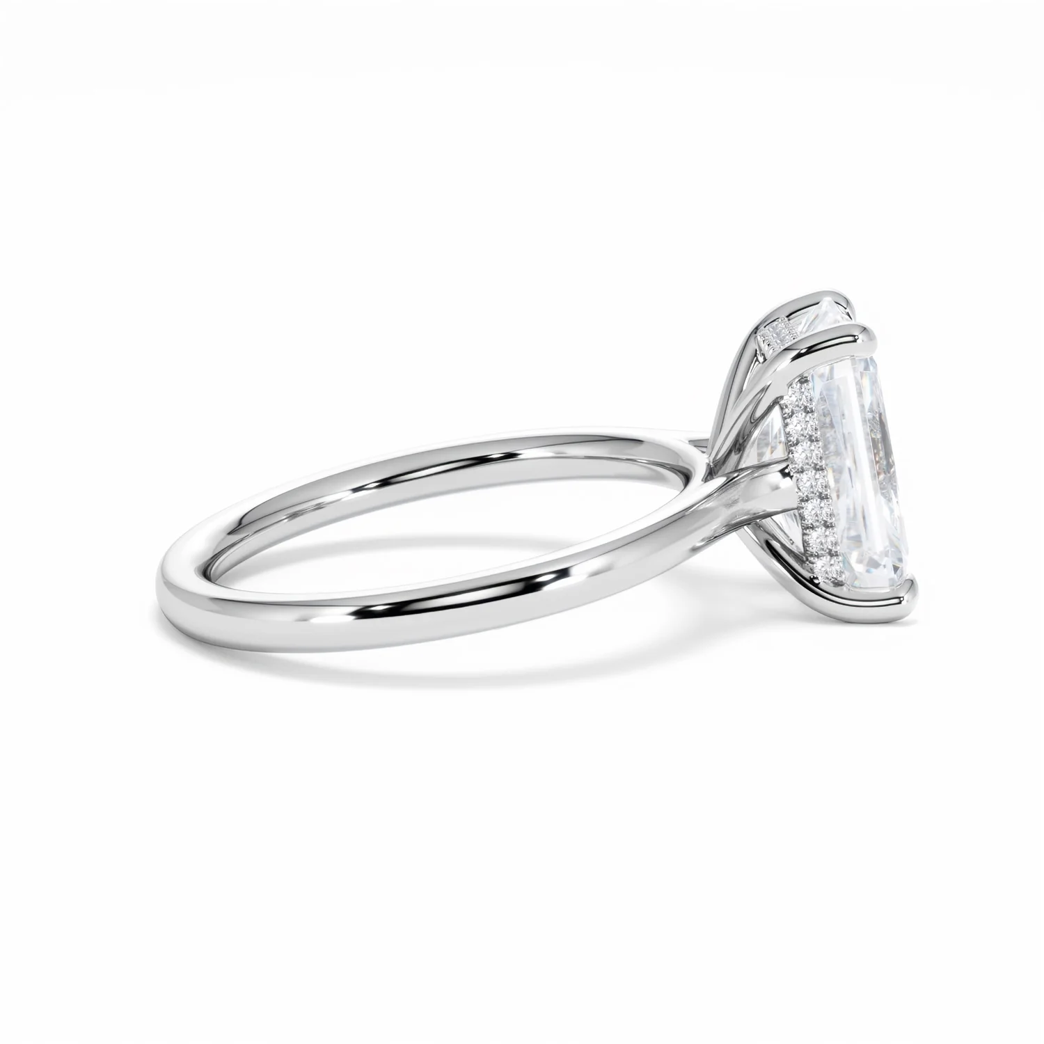 Amora Radiant 3.00ct Hidden Halo Lab Diamond Engagement Ring G/VS1 Set in Platinum - Image 29