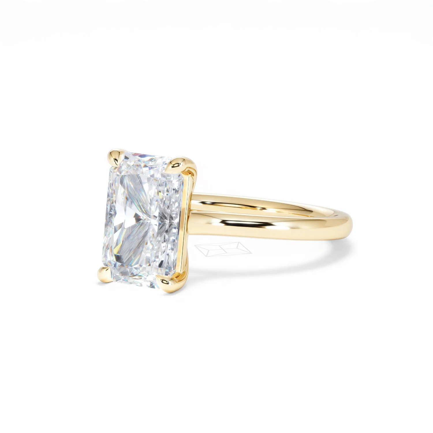Amora Radiant 3.00ct Lab Diamond Engagement Ring G/VS1 Set in 18K Gold - Image 83
