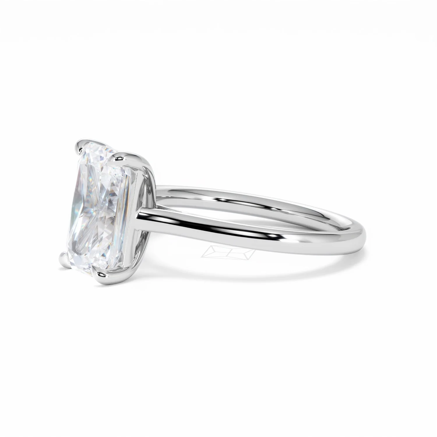 Amora Radiant 3.00ct Lab Diamond Engagement Ring G/VS1 Set in 18K White Gold - Image 75