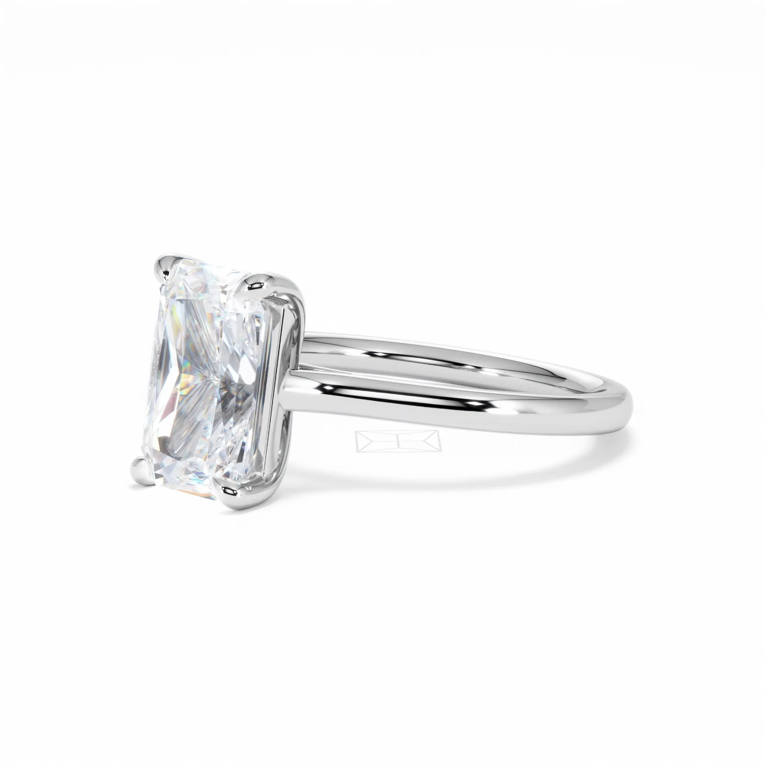 Amora Radiant 3.00ct Lab Diamond Engagement Ring G/VS1 Set in 18K White Gold - Image 78