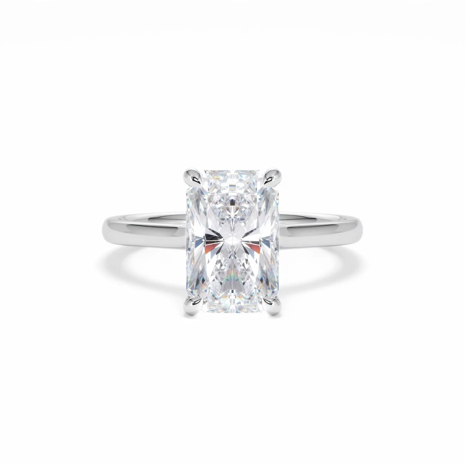 Amora Radiant 3.00ct Lab Diamond Engagement Ring G/VS1 Set in 18K White Gold - Image 8