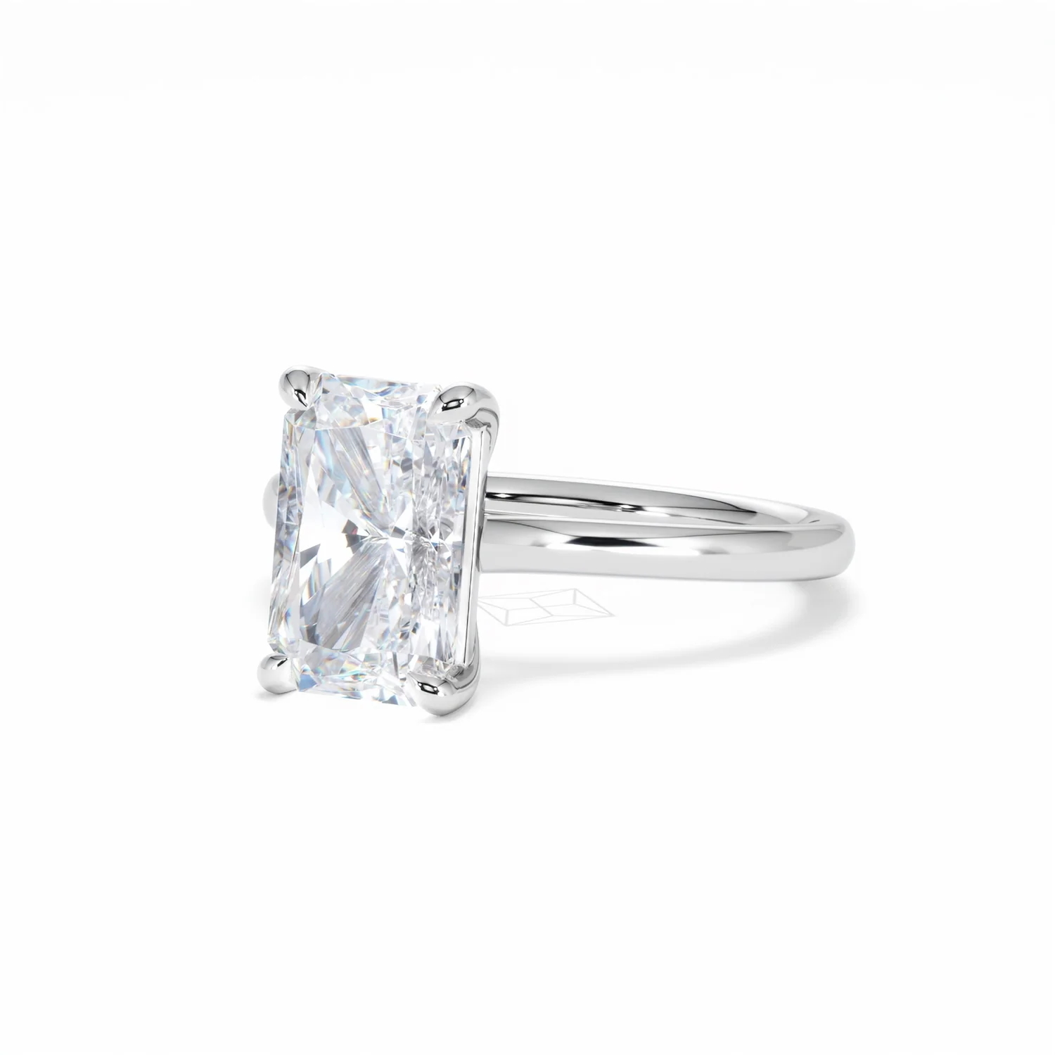 Amora Radiant 3.00ct Lab Diamond Engagement Ring G/VS1 Set in 18K White Gold - Image 82