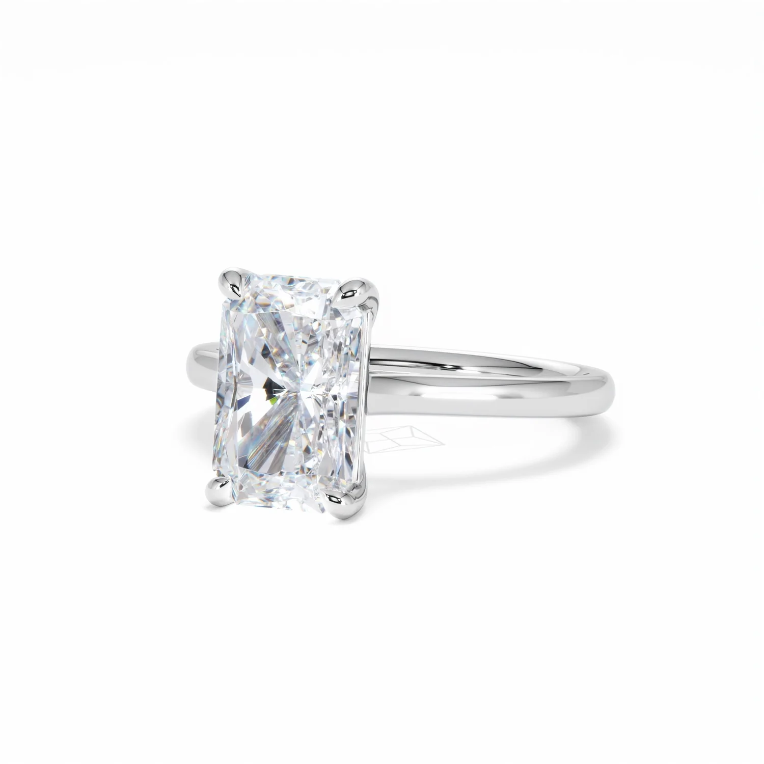 Amora Radiant 3.00ct Lab Diamond Engagement Ring G/VS1 Set in 18K White Gold - Image 83