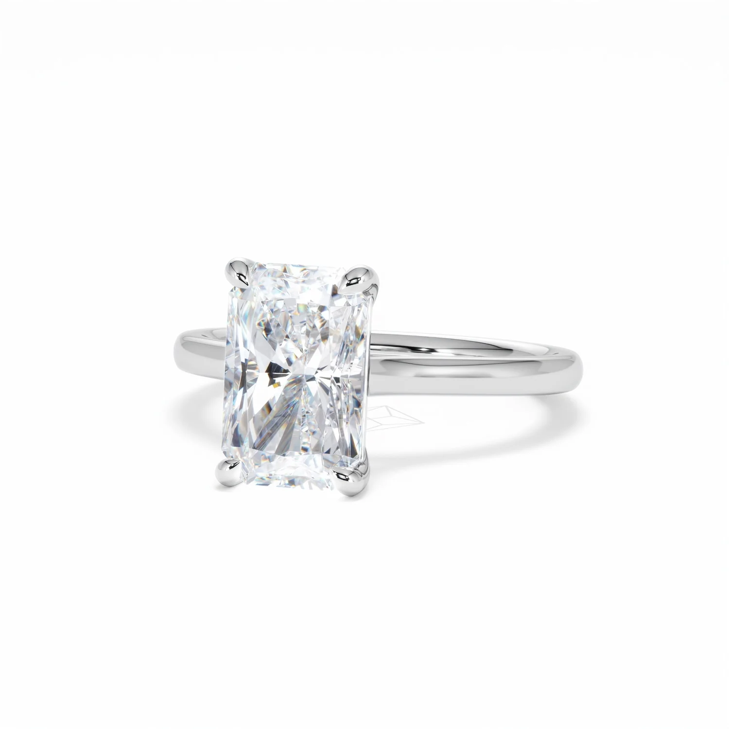 Amora Radiant 3.00ct Lab Diamond Engagement Ring G/VS1 Set in 18K White Gold - Image 84