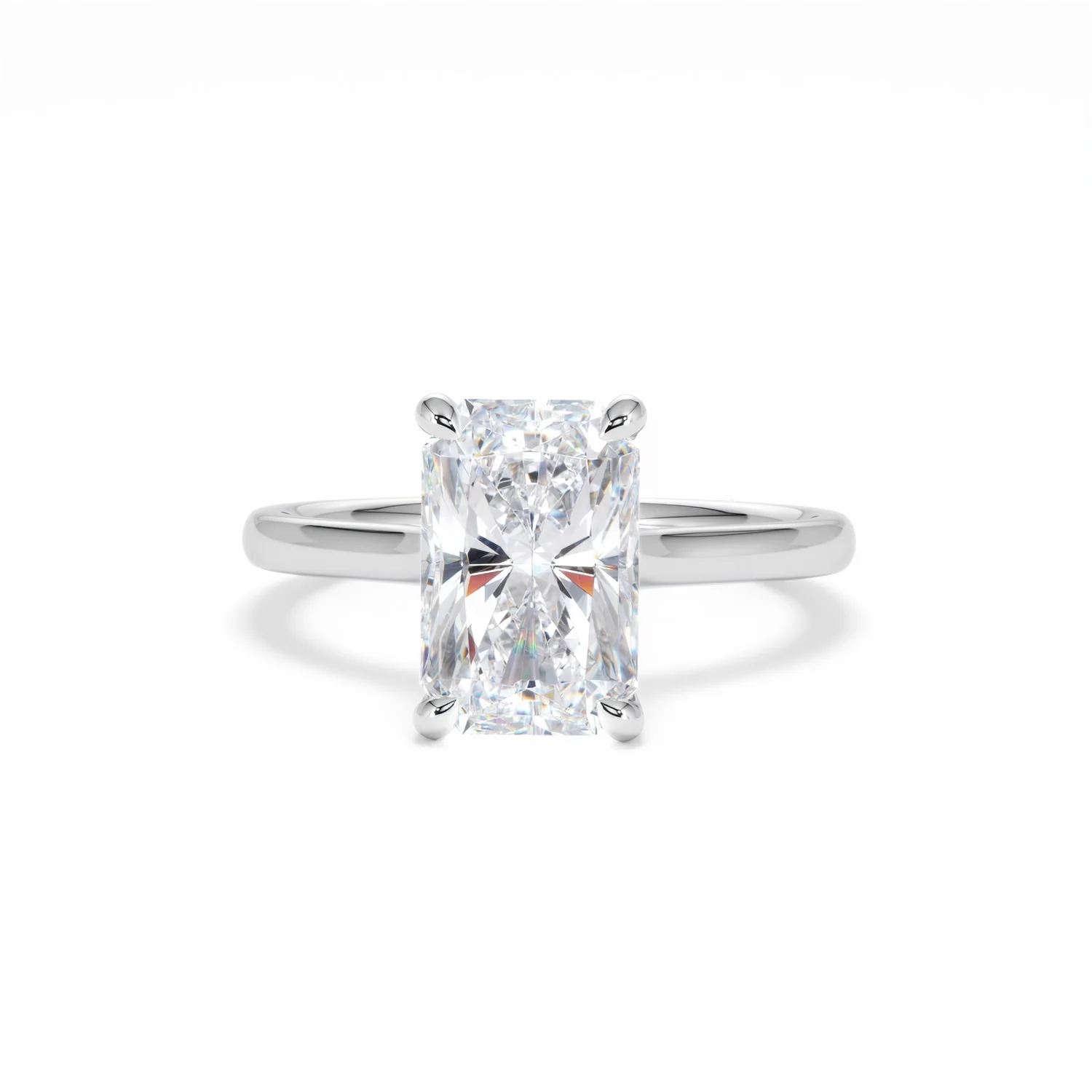 Amora Radiant 3.00ct Lab Diamond Engagement Ring G/VS1 Set in 18K White Gold - Image 87