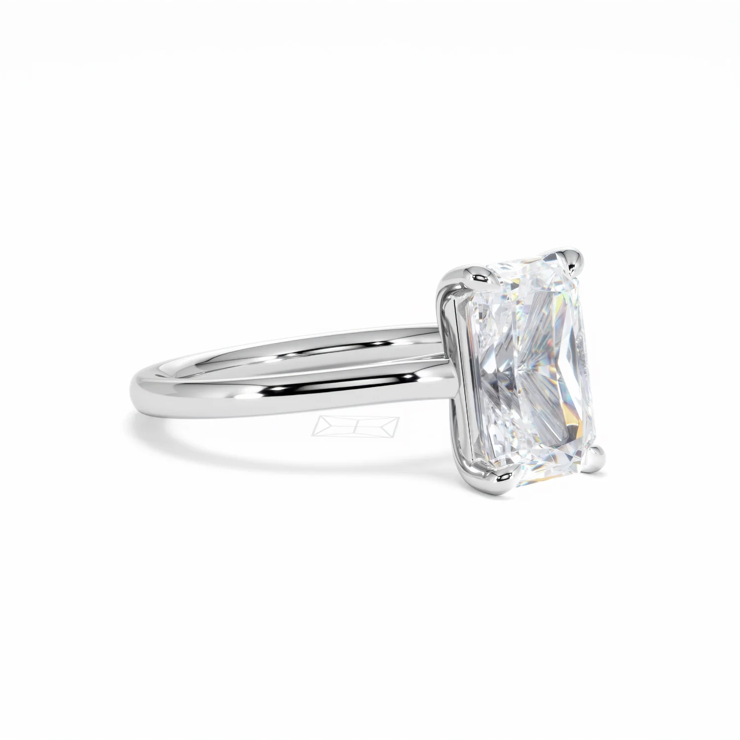 Amora Radiant 3.00ct Lab Diamond Engagement Ring G/VS1 Set in Platinum - Image 17