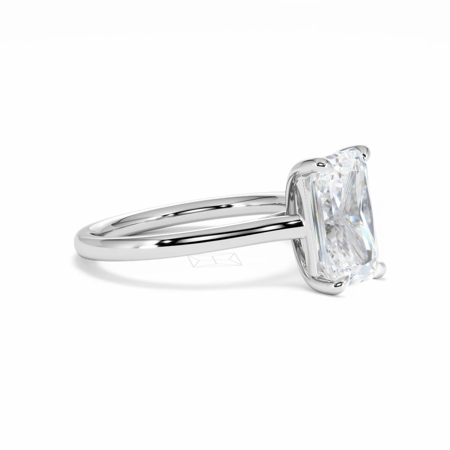 Amora Radiant 3.00ct Lab Diamond Engagement Ring G/VS1 Set in Platinum - Image 20