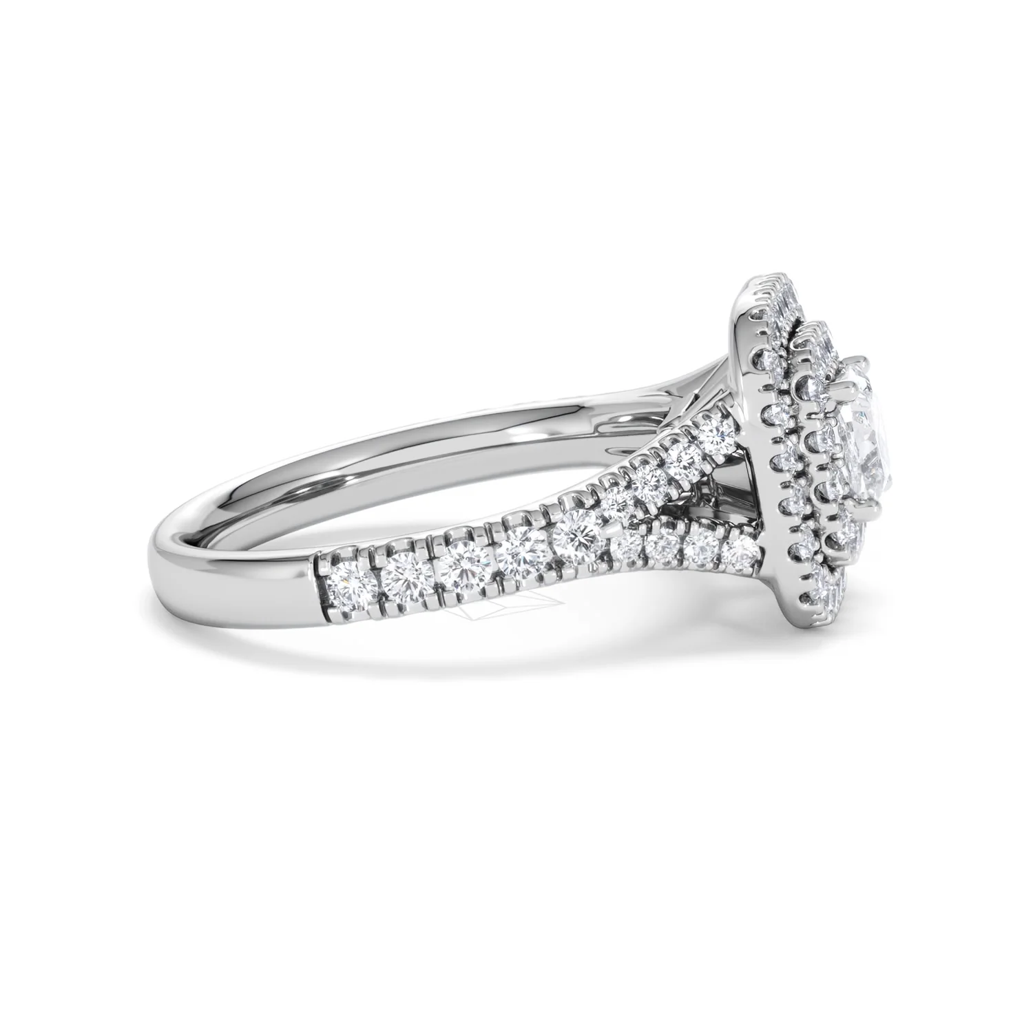 Anastasia Diamond Halo Engagement Ring 18K White Gold 1.30ct G/VS2 - Image 28