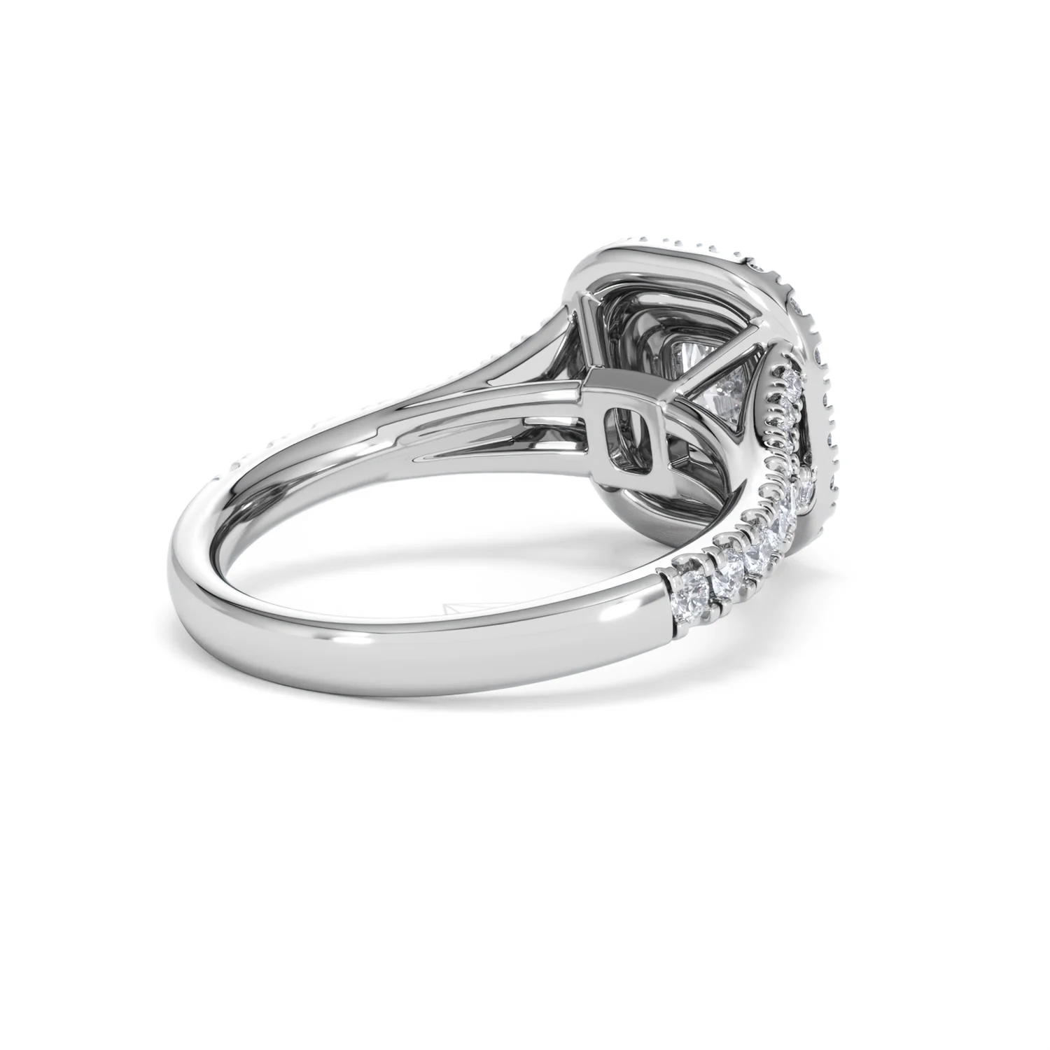 Anastasia Diamond Halo Engagement Ring 18K White Gold 1.30ct G/VS2 - Image 41