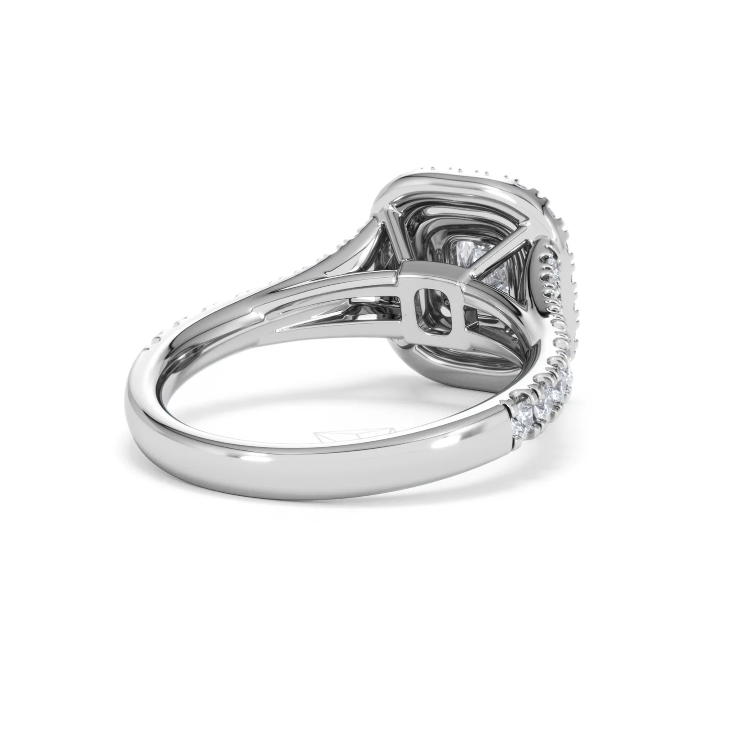 Anastasia Diamond Halo Engagement Ring 18K White Gold 1.30ct G/VS2 - Image 43