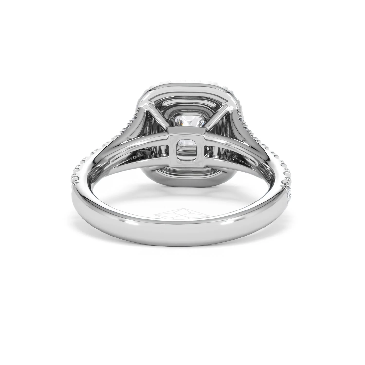 Anastasia Diamond Halo Engagement Ring 18K White Gold 1.30ct G/VS2 - Image 49