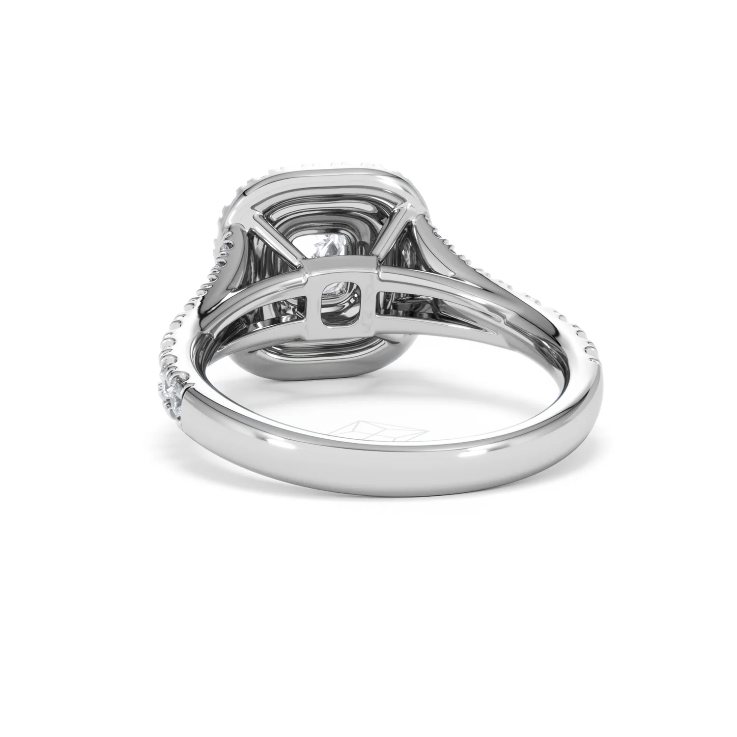Anastasia Diamond Halo Engagement Ring 18K White Gold 1.30ct G/VS2 - Image 53