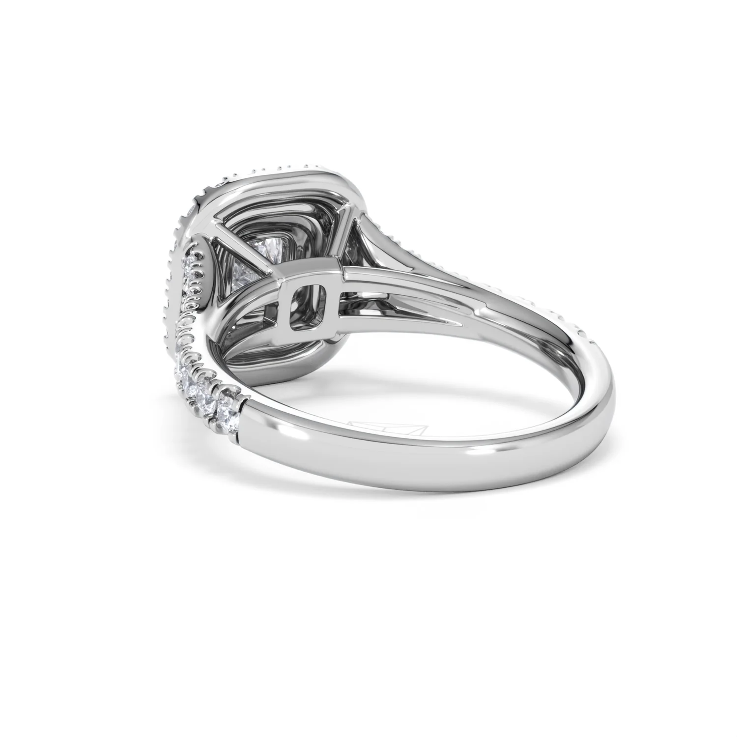 Anastasia Diamond Halo Engagement Ring 18K White Gold 1.30ct G/VS2 - Image 57
