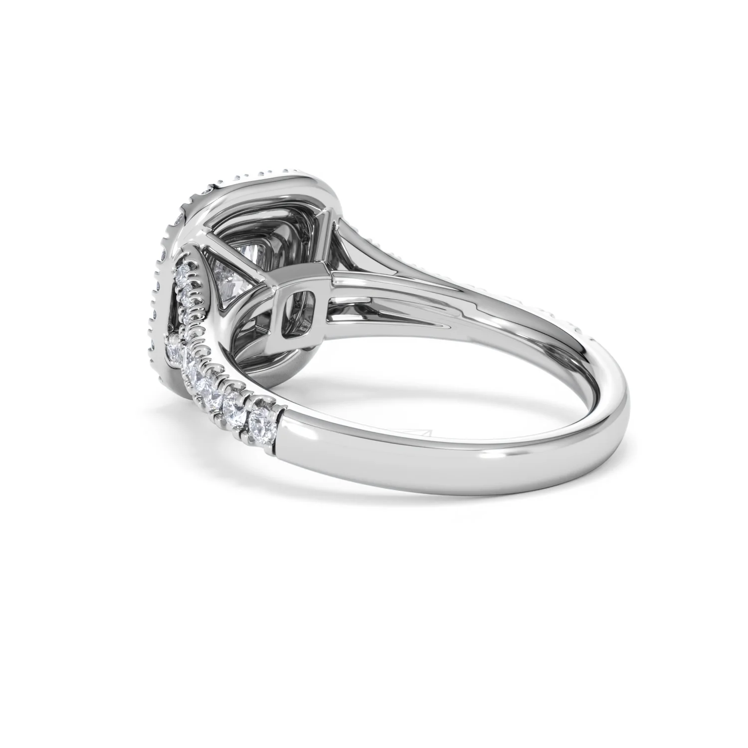 Anastasia Diamond Halo Engagement Ring 18K White Gold 1.30ct G/VS2 - Image 59