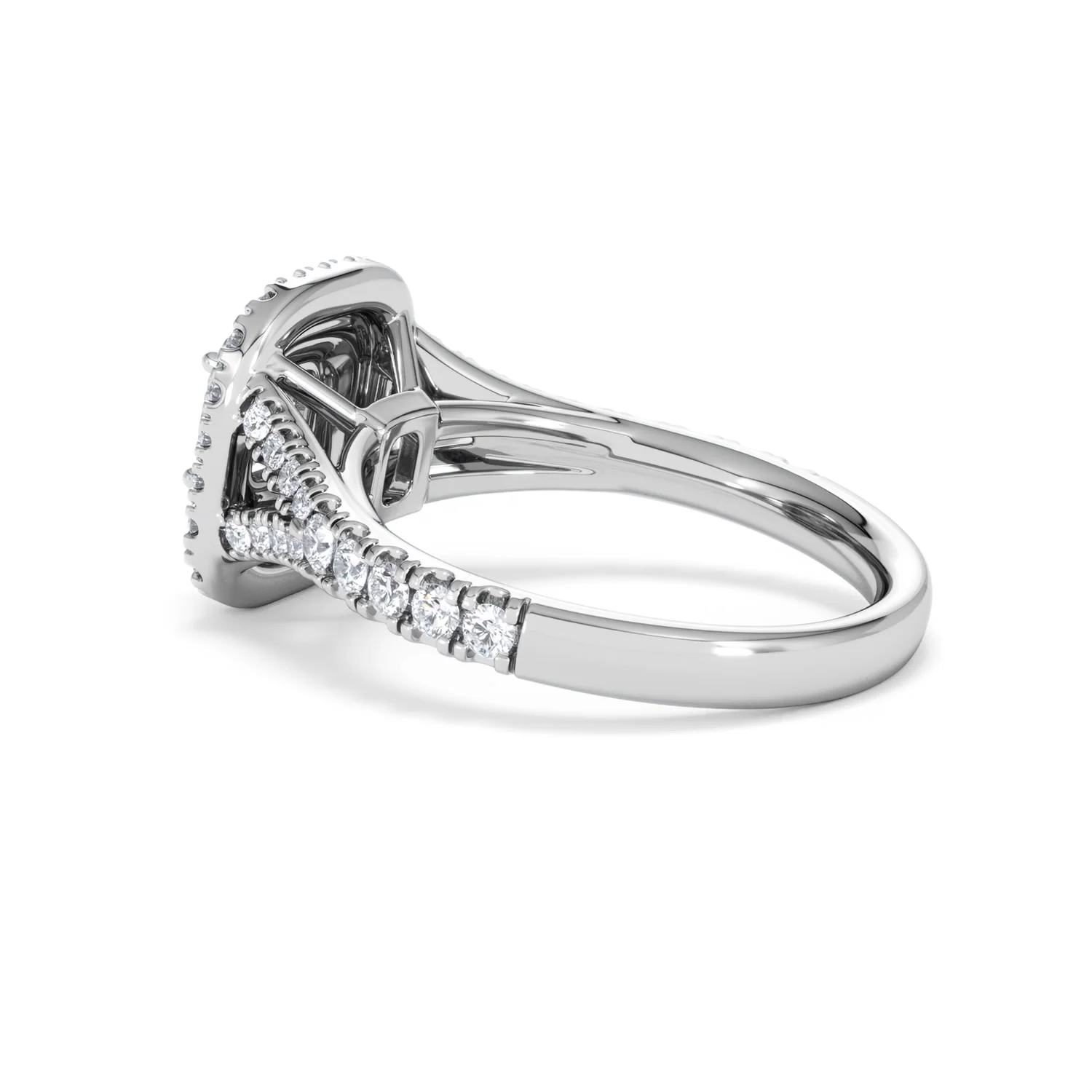 Anastasia Diamond Halo Engagement Ring 18K White Gold 1.30ct G/VS2 - Image 63