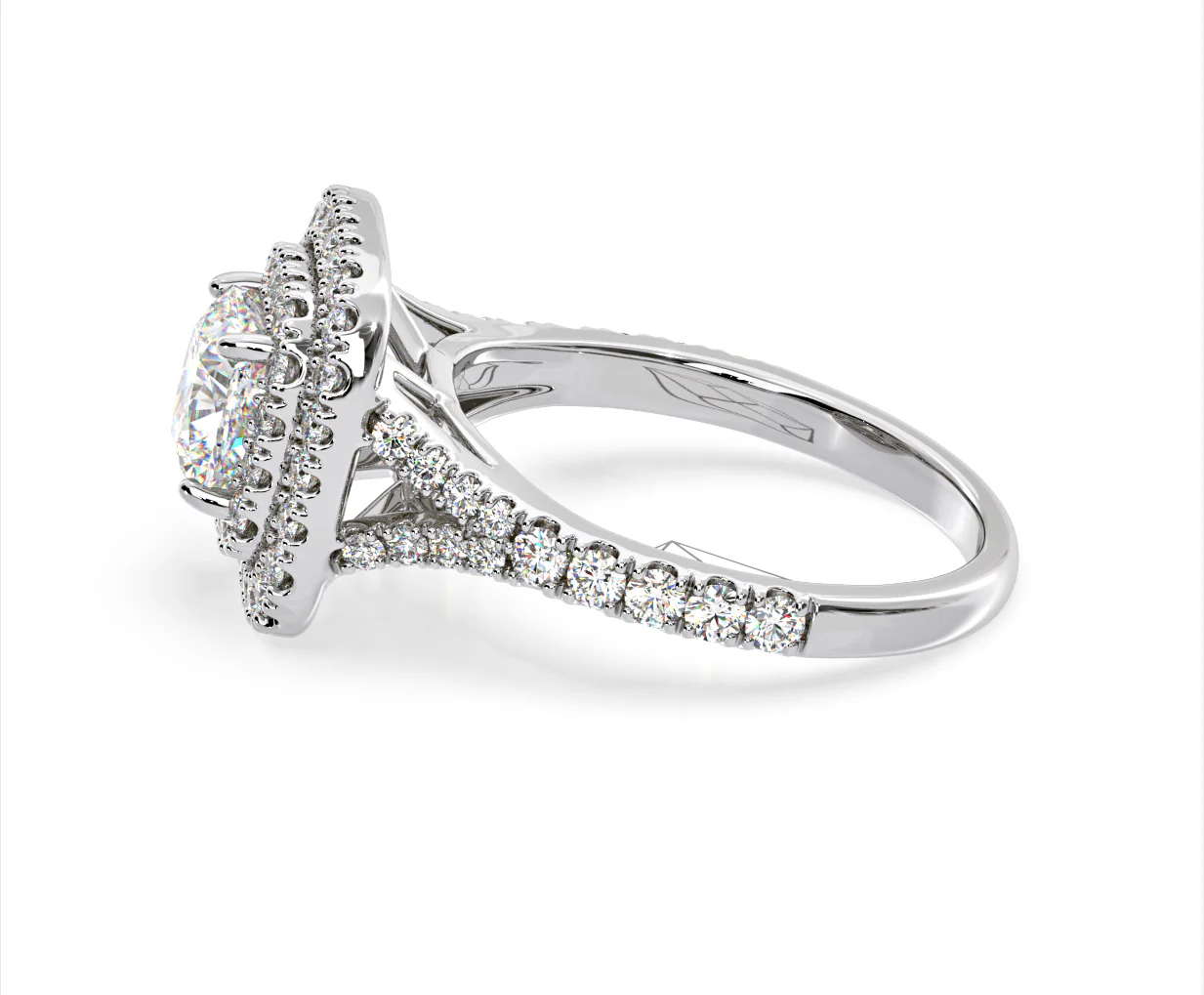 Anastasia GIA Diamond Halo Engagement Ring 18K White Gold 1.85ct G/VS2 - Image 107