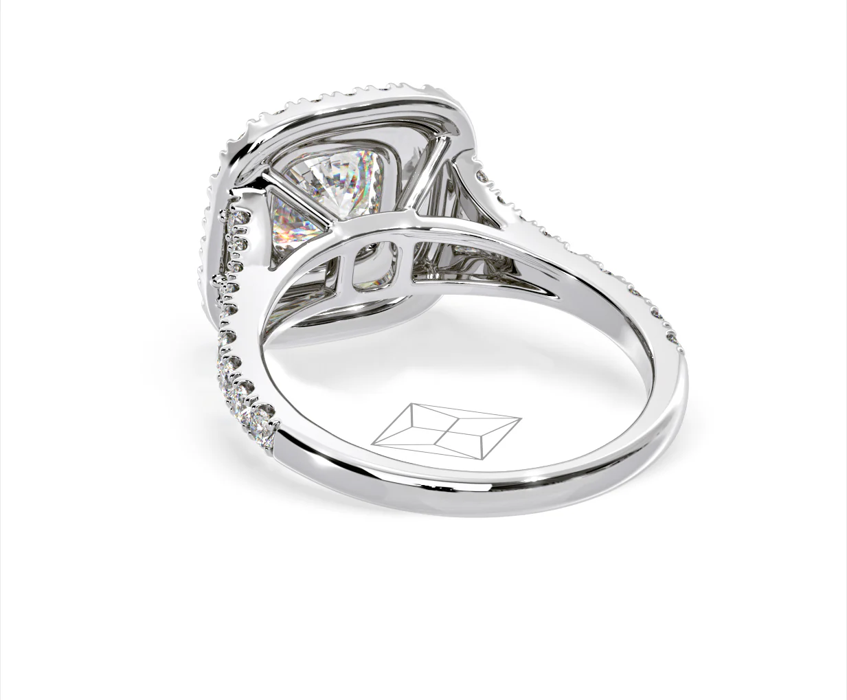 Anastasia GIA Diamond Halo Engagement Ring 18K White Gold 1.85ct G/VS2 - Image 122
