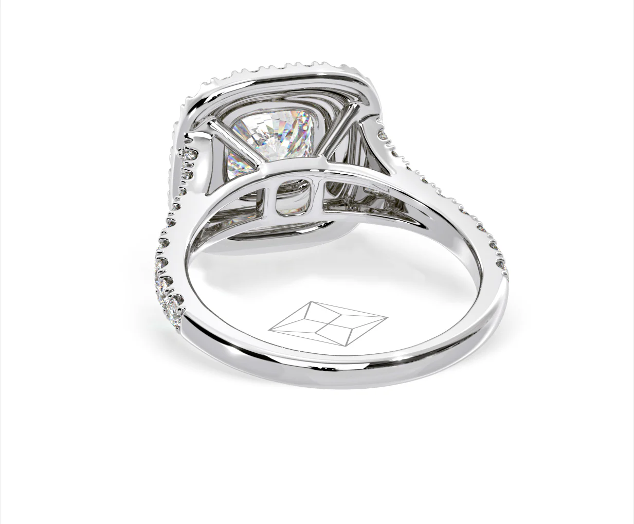 Anastasia GIA Diamond Halo Engagement Ring 18K White Gold 1.85ct G/VS2 - Image 124