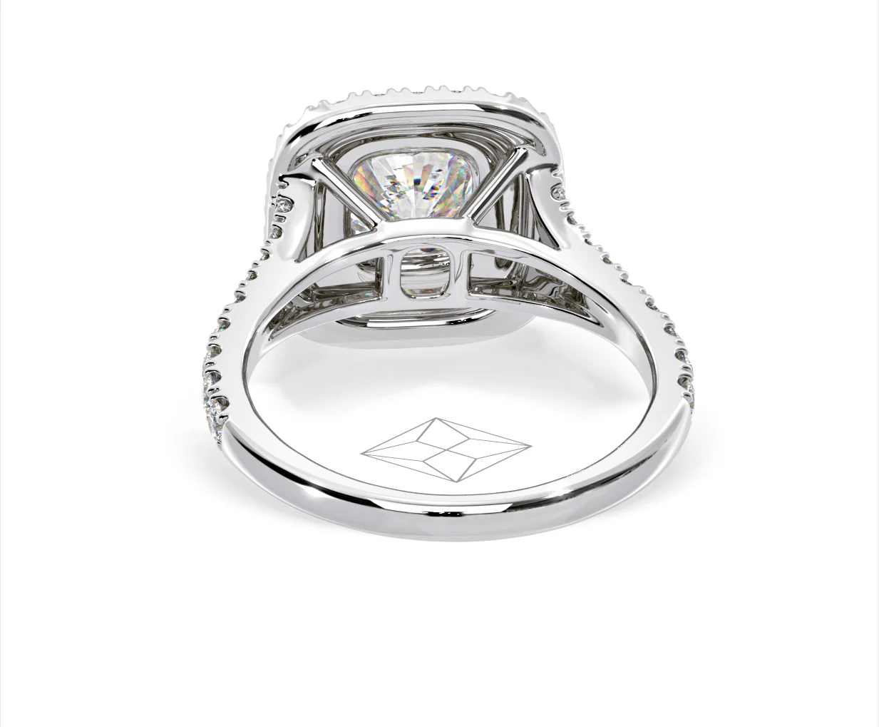 Anastasia GIA Diamond Halo Engagement Ring 18K White Gold 1.85ct G/VS2 - Image 126