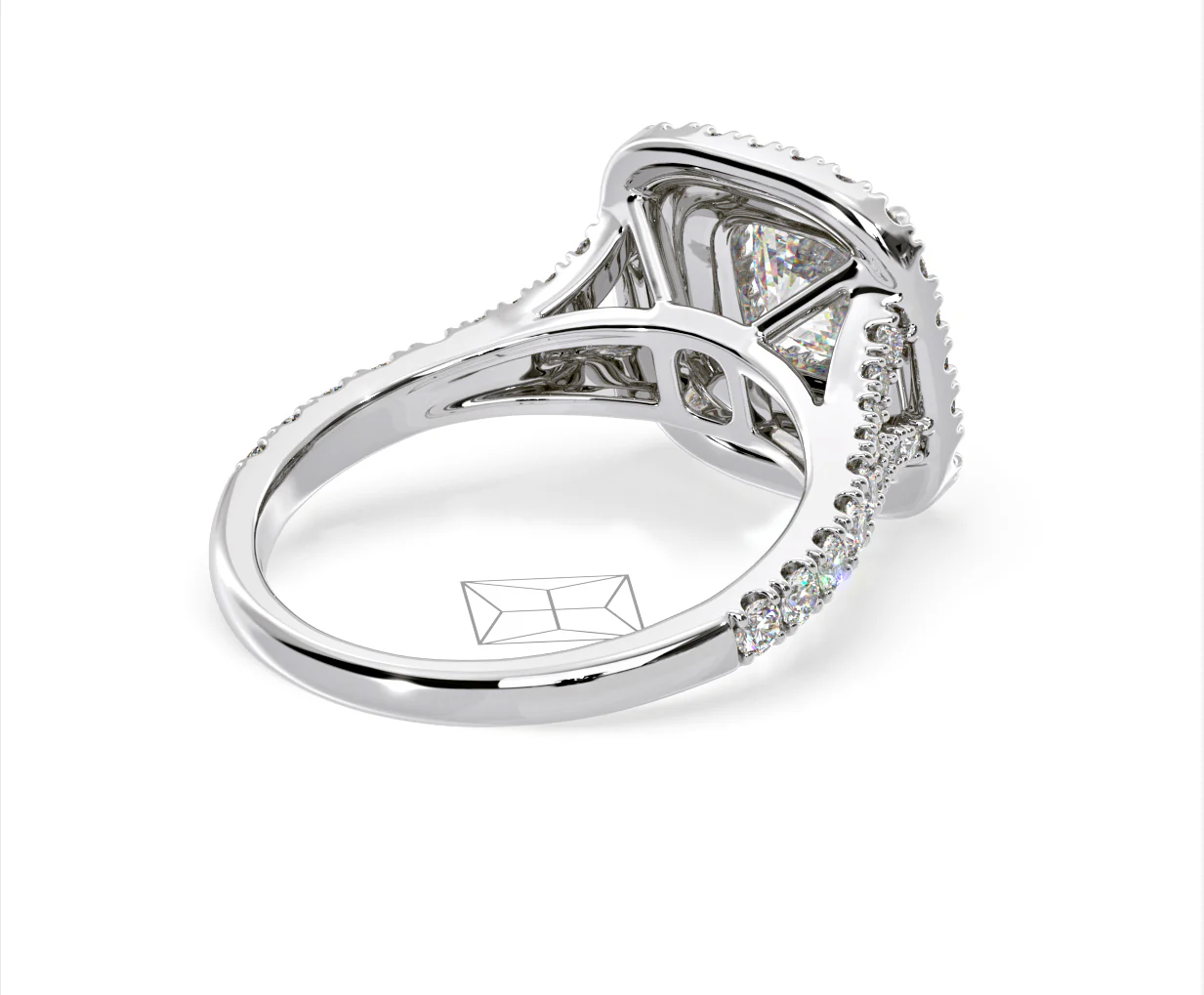 Anastasia GIA Diamond Halo Engagement Ring 18K White Gold 1.85ct G/VS2 - Image 136