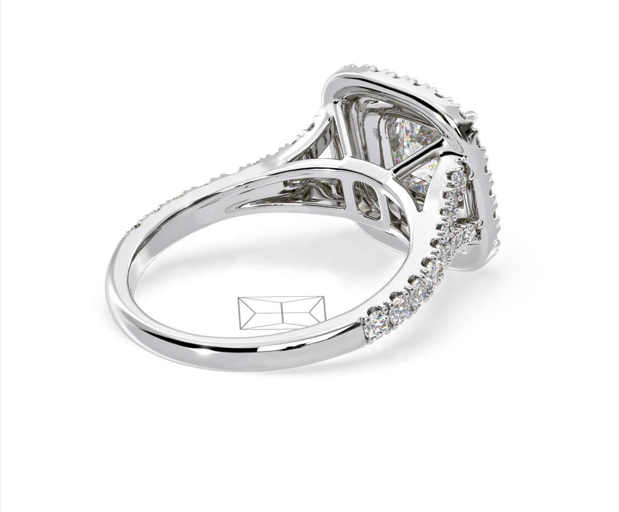 Anastasia GIA Diamond Halo Engagement Ring 18K White Gold 1.85ct G/VS2 - Image 137