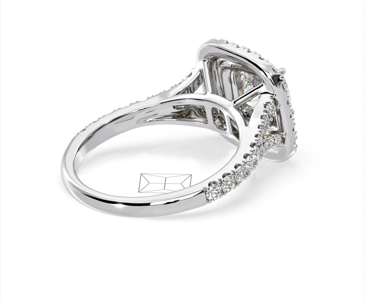Anastasia GIA Diamond Halo Engagement Ring 18K White Gold 1.85ct G/VS2 - Image 138