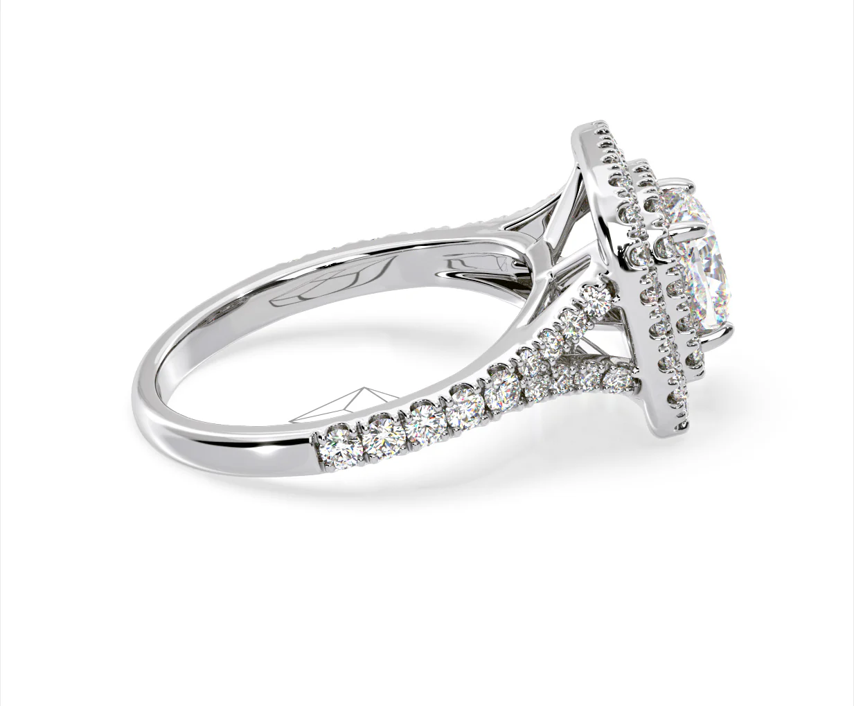 Anastasia GIA Diamond Halo Engagement Ring 18K White Gold 1.85ct G/VS2 - Image 146
