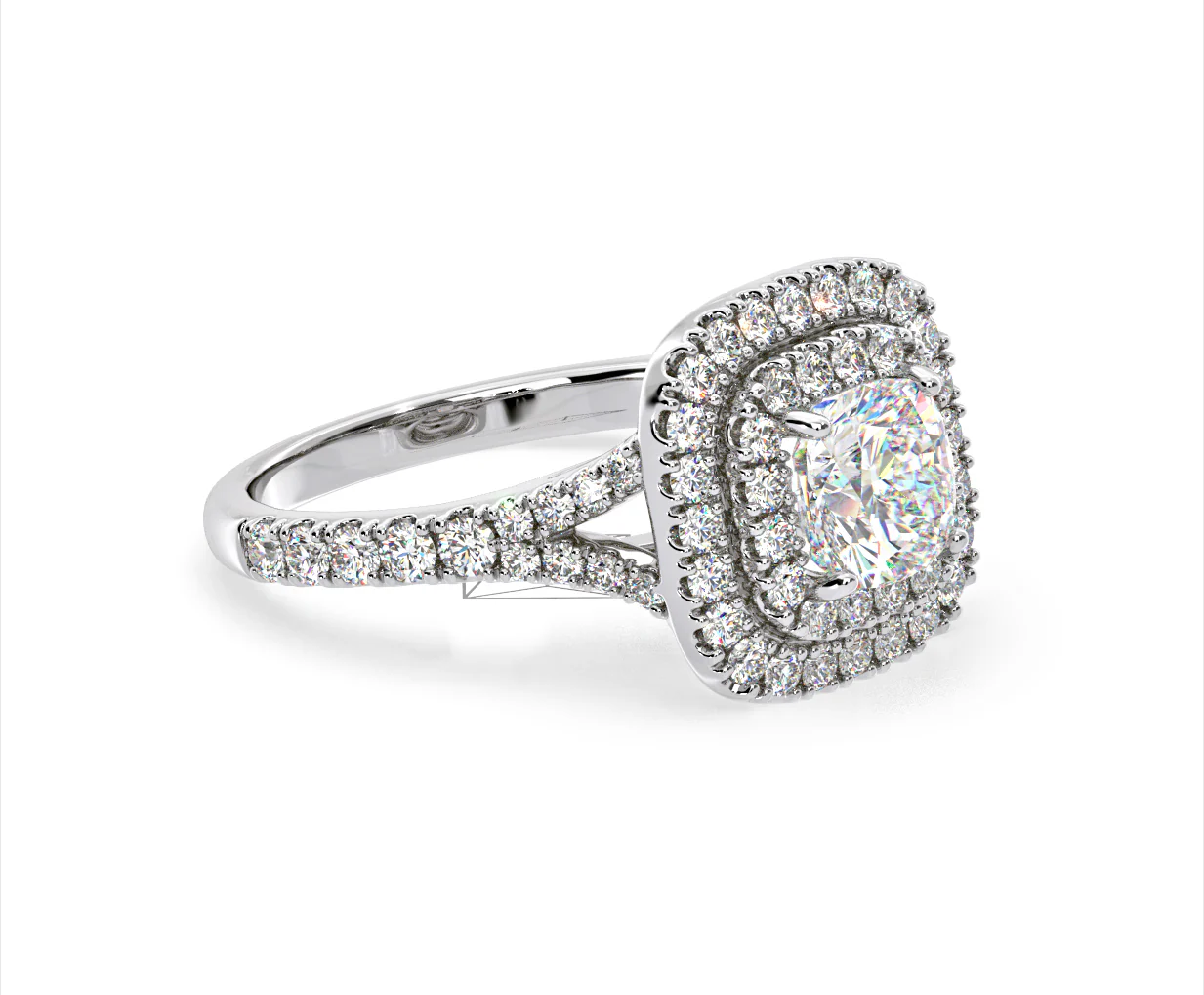 Anastasia GIA Diamond Halo Engagement Ring 18K White Gold 1.85ct G/VS2 - Image 157