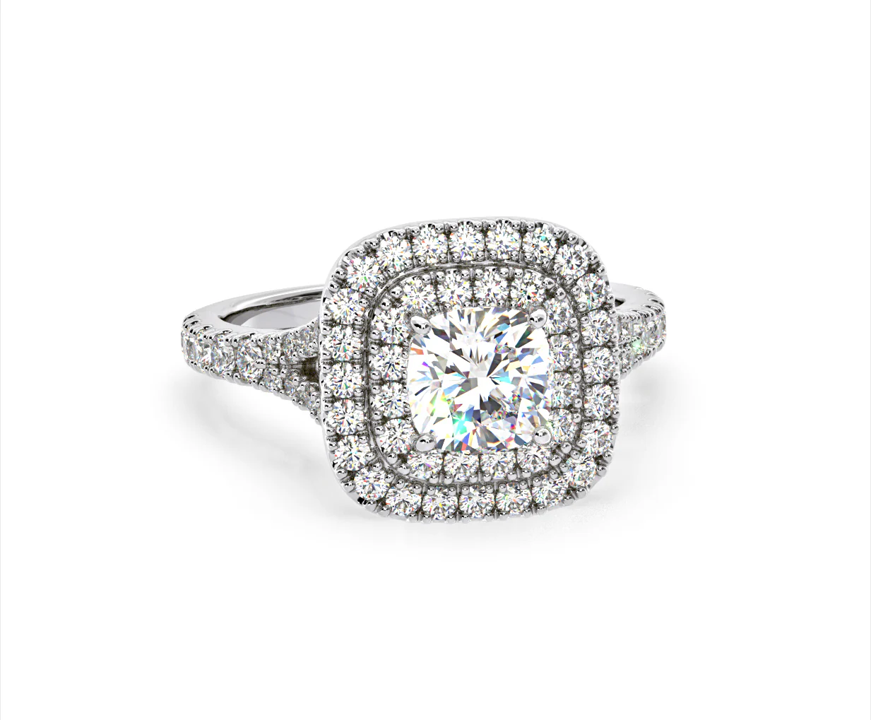 Anastasia GIA Diamond Halo Engagement Ring 18K White Gold 1.85ct G/VS2 - Image 165