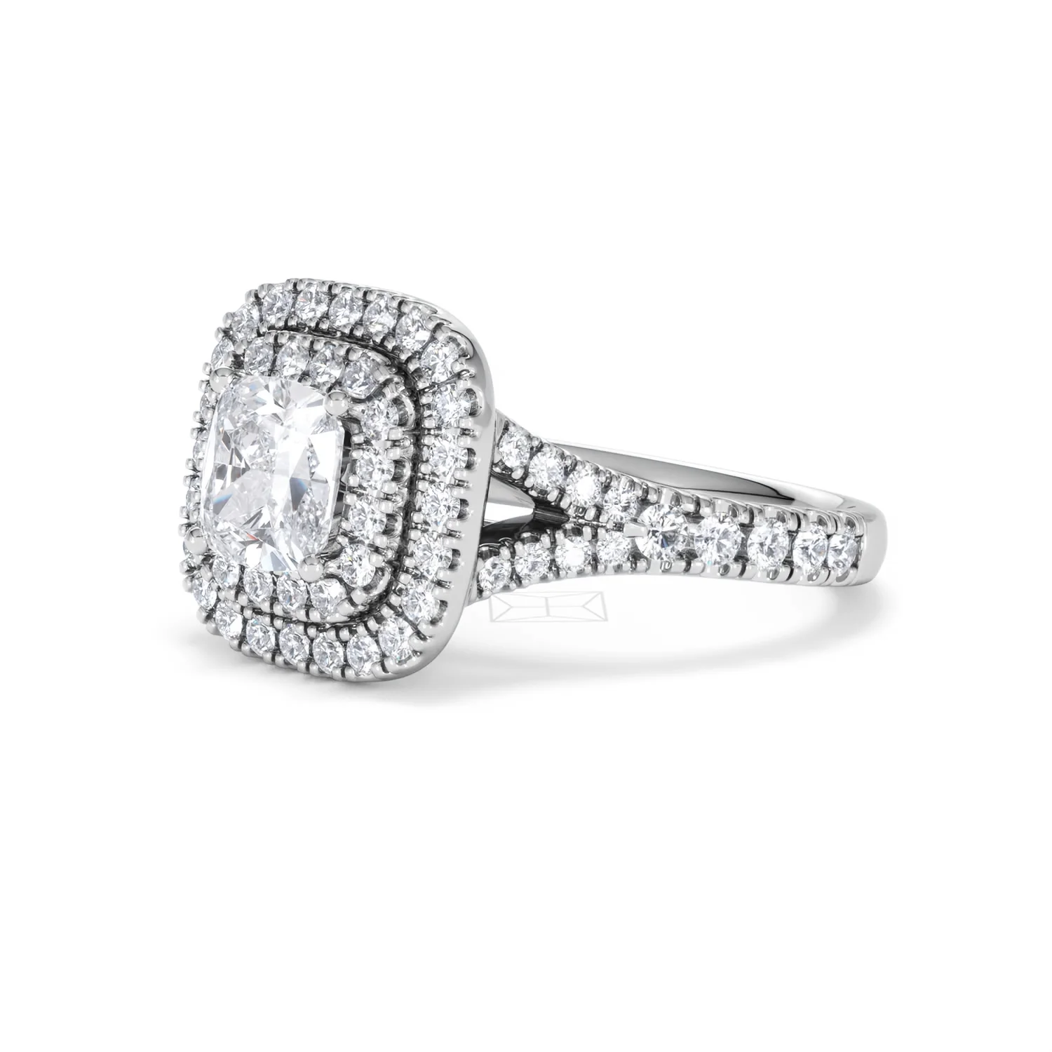 Anastasia GIA Diamond Halo Engagement Ring 18K White Gold 1.85ct G/VS2 - Image 78